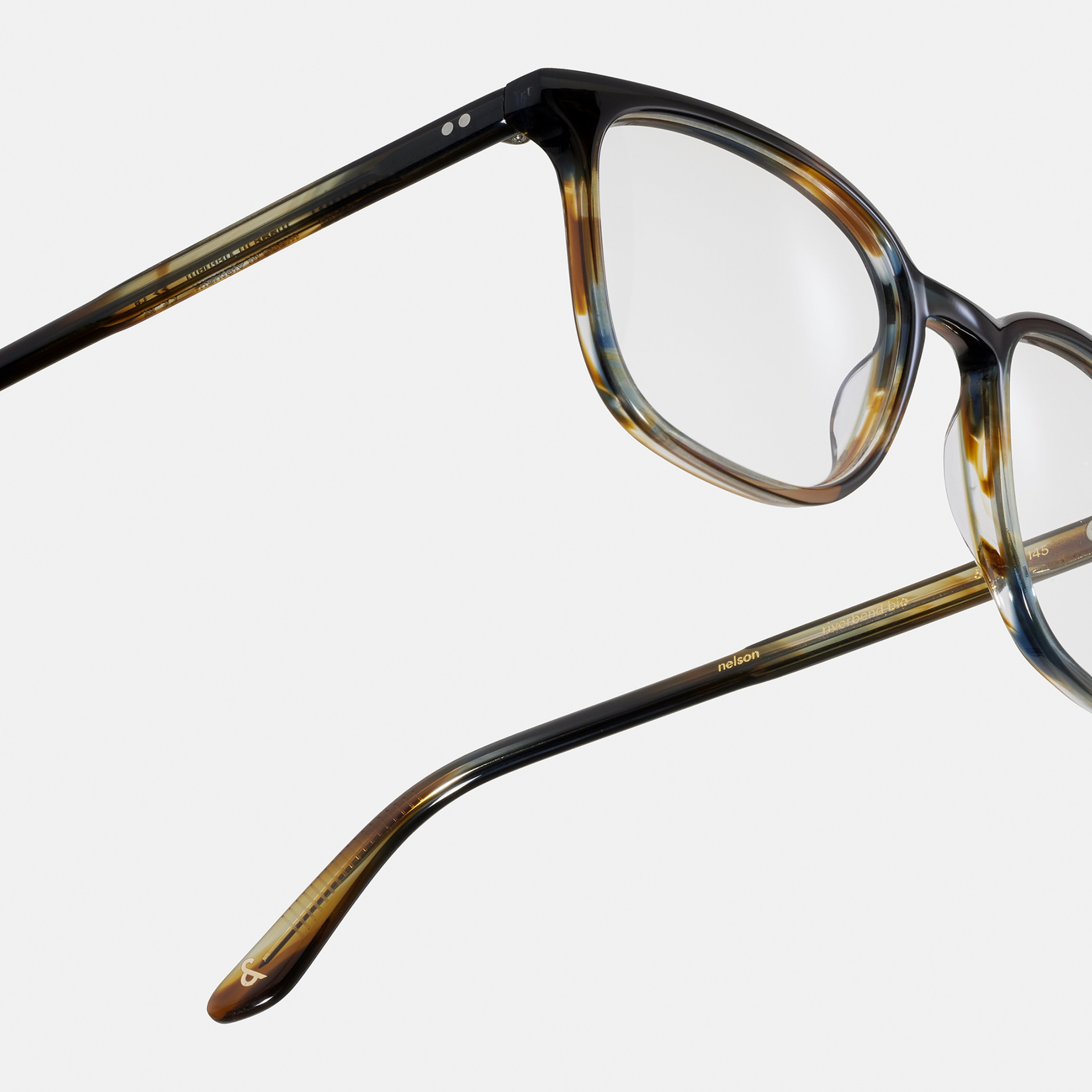 Ace & Tate Glasses | rectangle Bio acetate in Blue