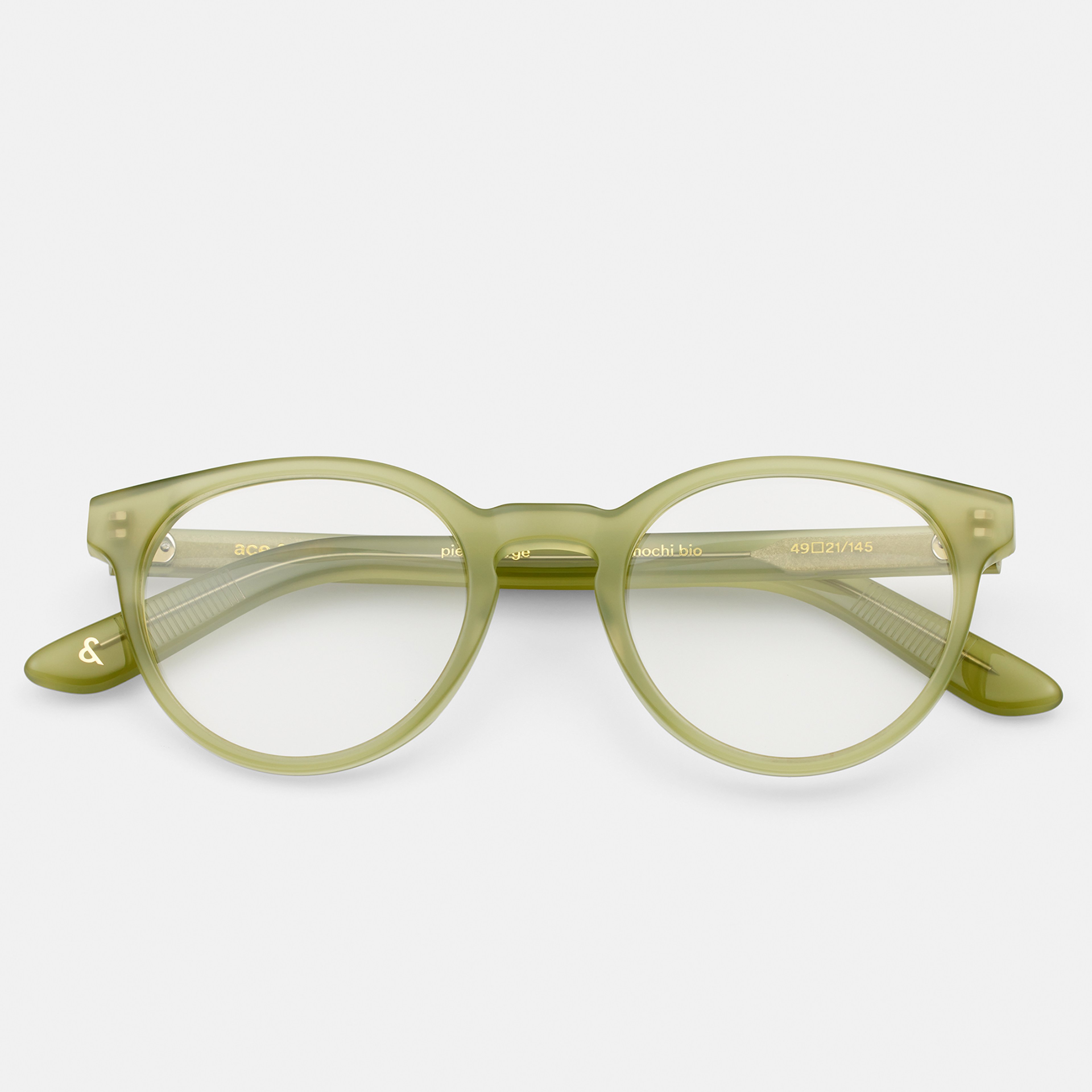 Ace & Tate Glasses | Round Bio acetate in Green