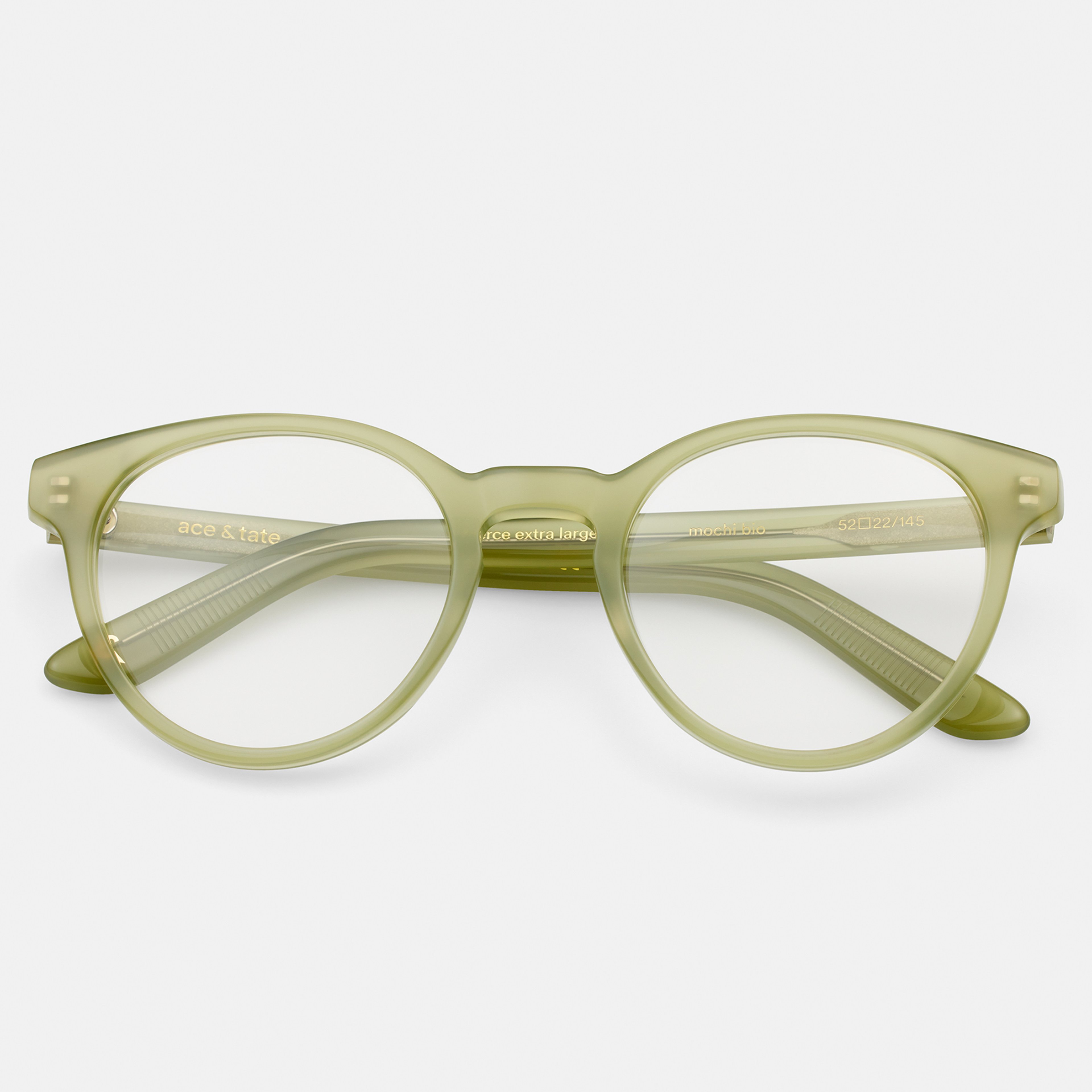 Ace & Tate Glasses | Round Bio acetate in Green