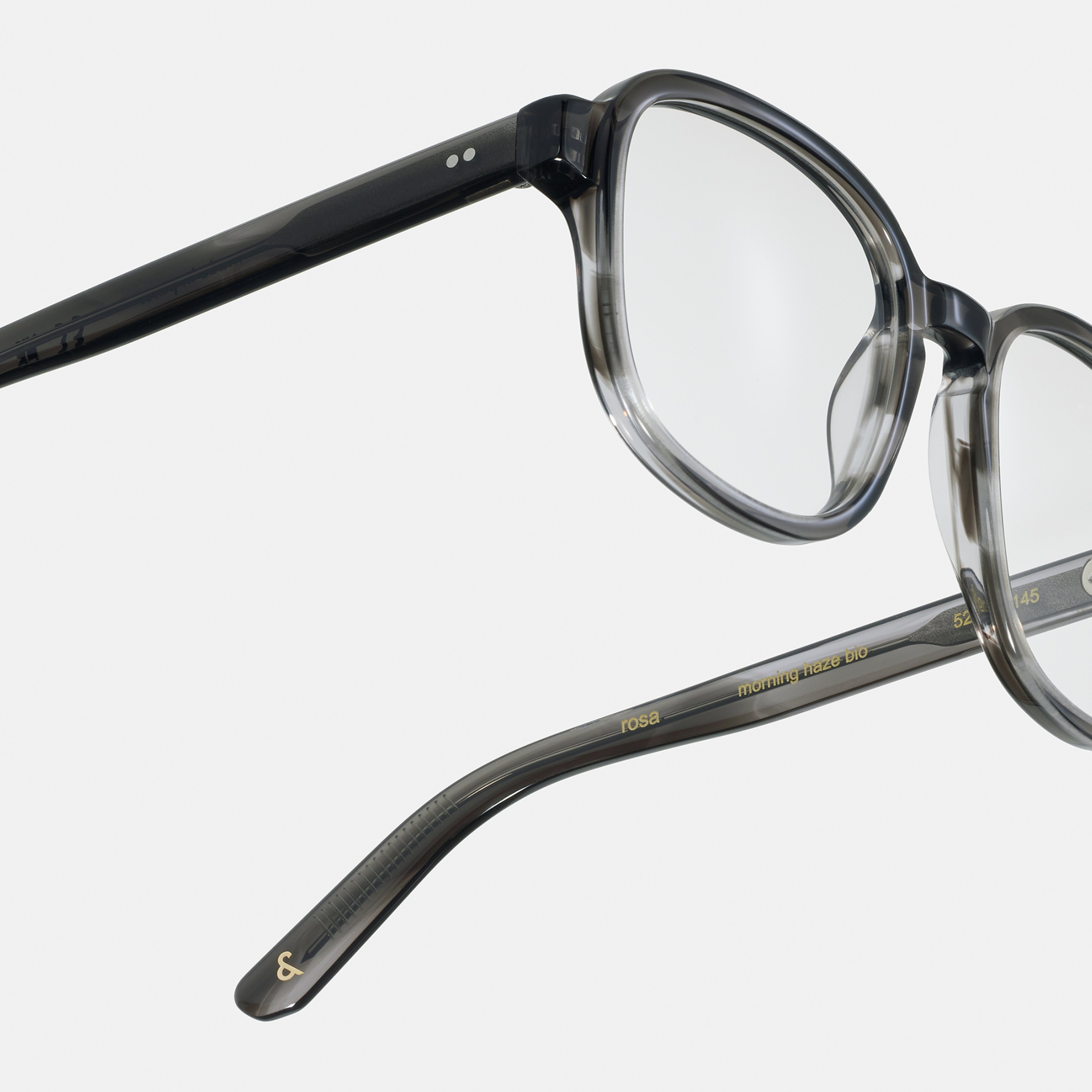 Ace & Tate Glasses | Square Bio acetate in Grey