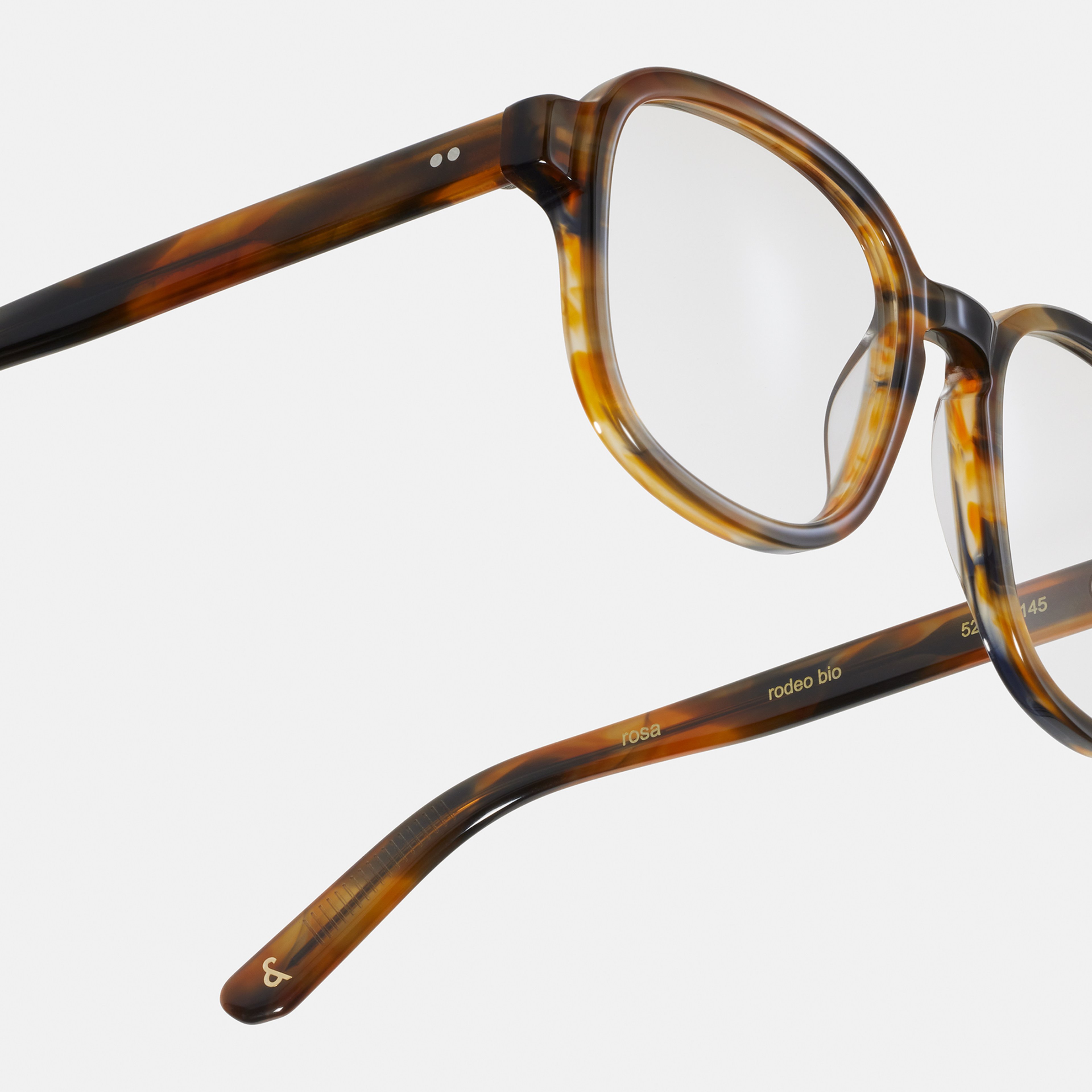 Ace & Tate Glasses | Square Bio acetate in Blue