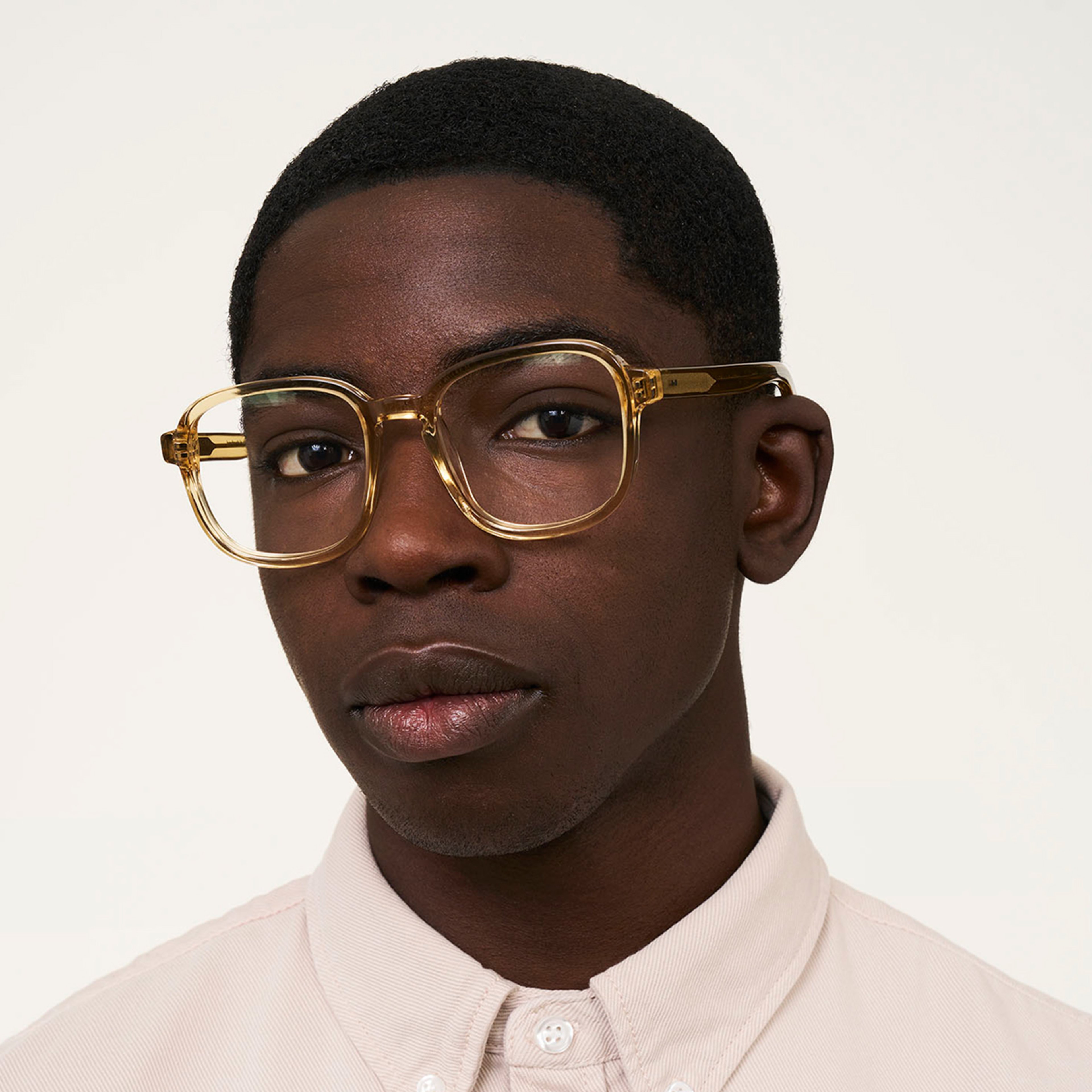 Ace & Tate Glasses | Square Acetate in Yellow