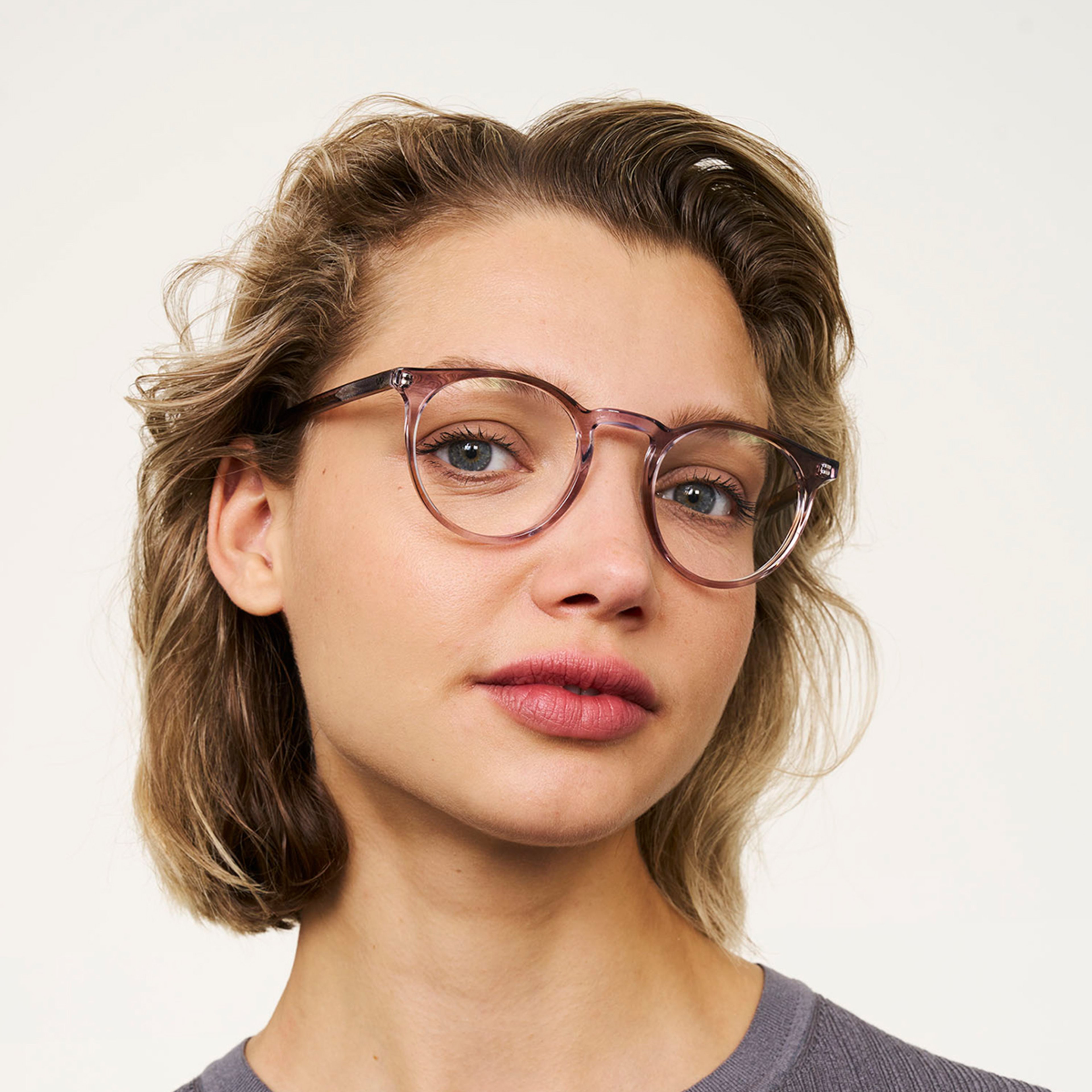 Ace & Tate Glasses | Round Bio acetate in Purple