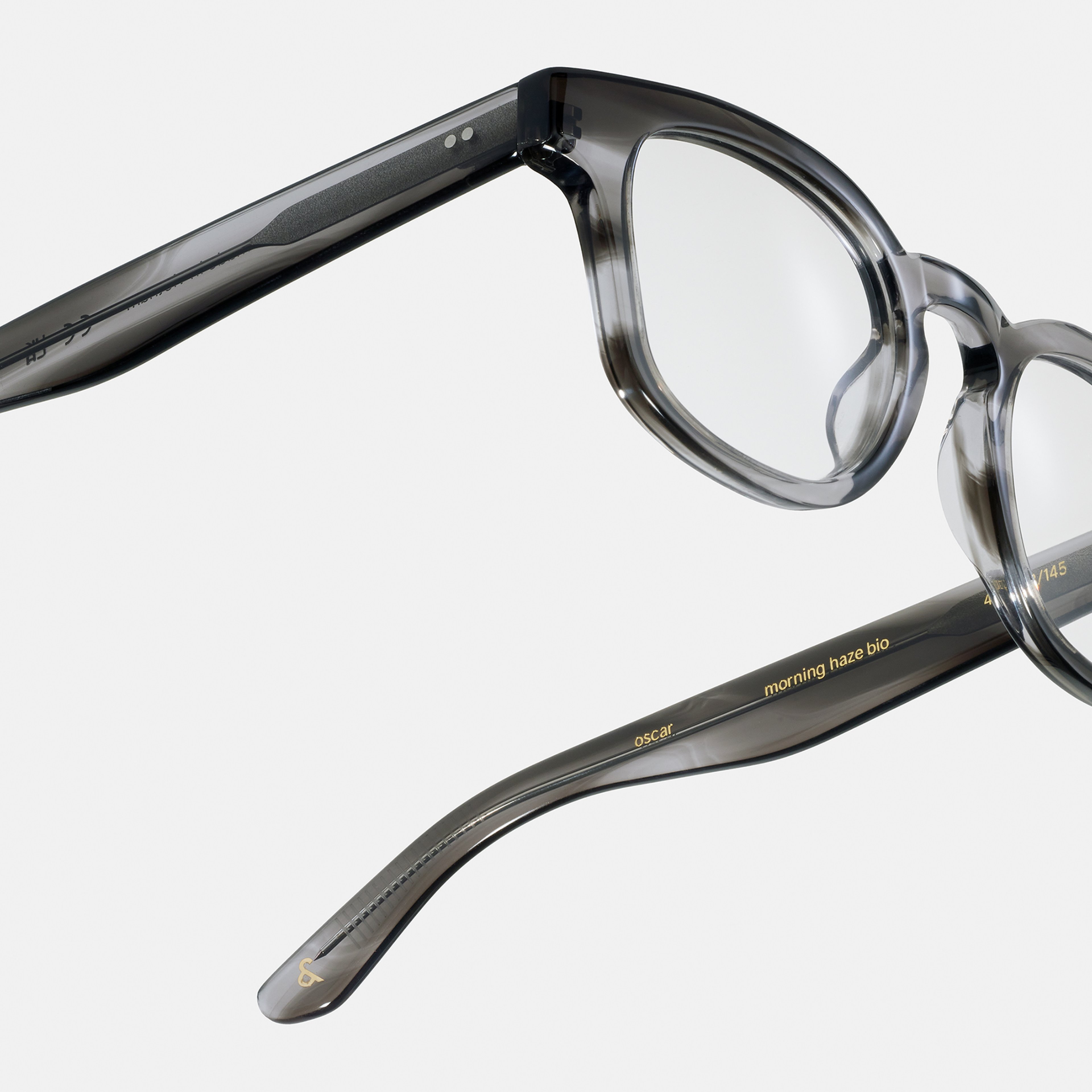 Ace & Tate Brillen | Rund Acetat in Grau