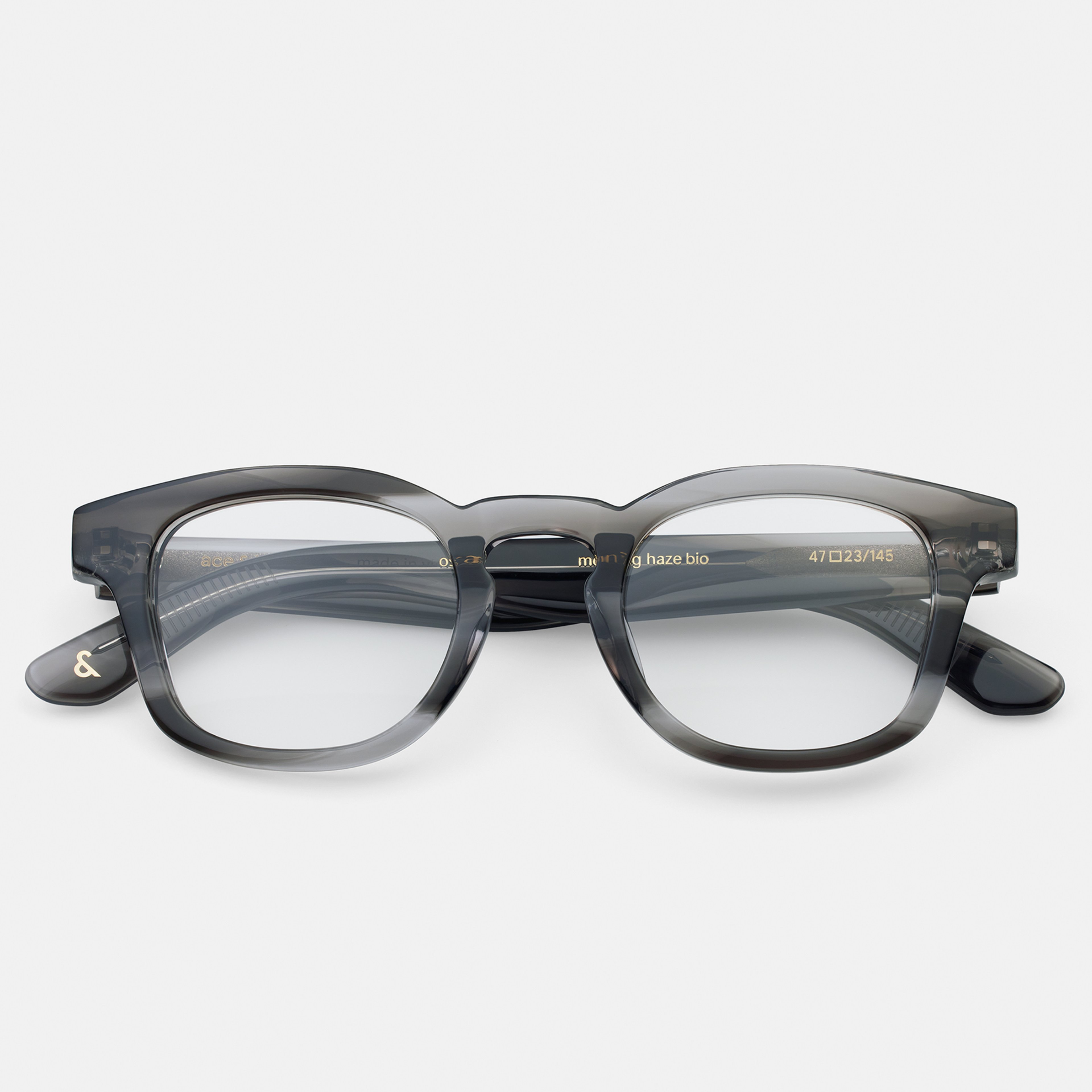 Ace & Tate Brillen | Rund Acetat in Grau