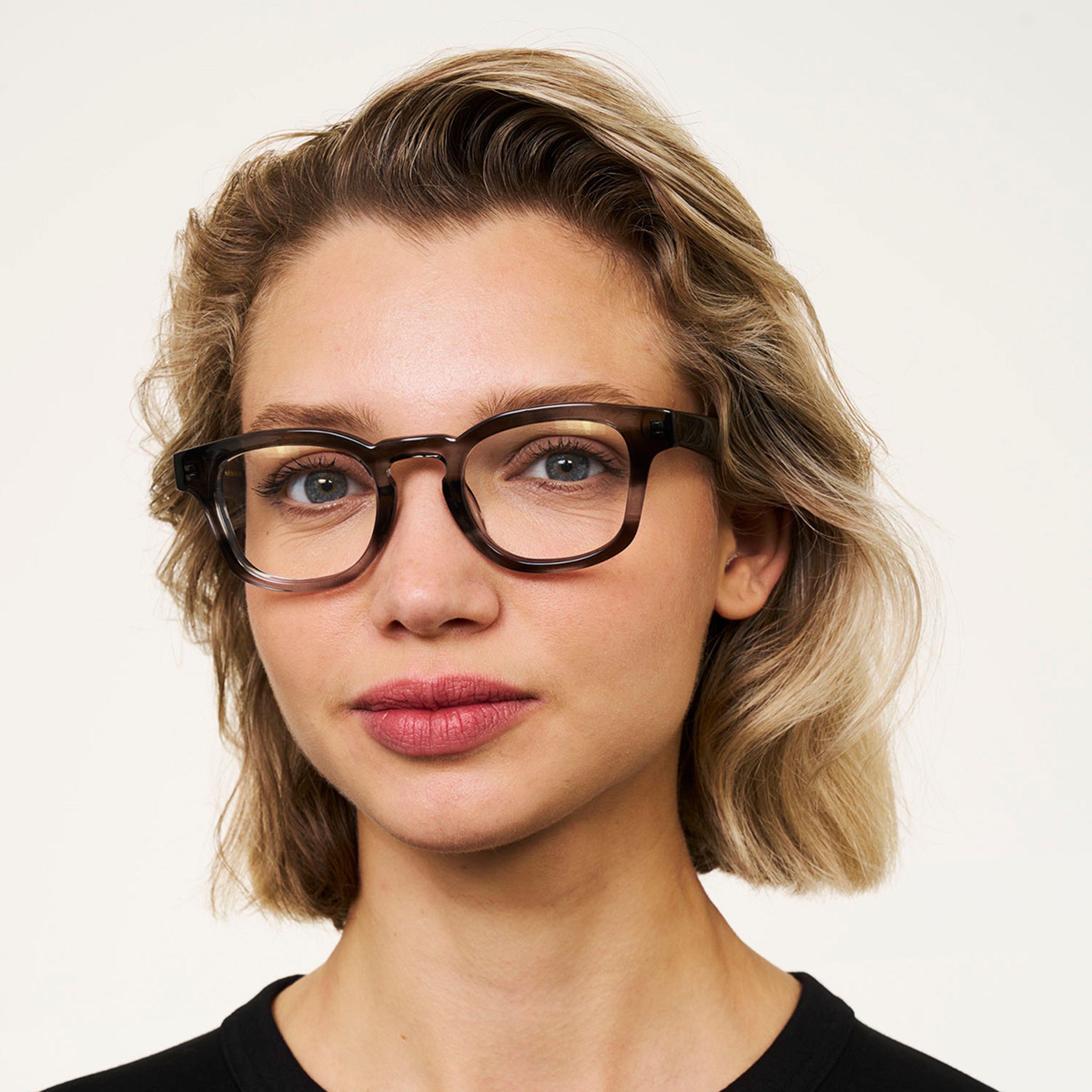 Ace & Tate Brillen | Rund Acetat in Grau