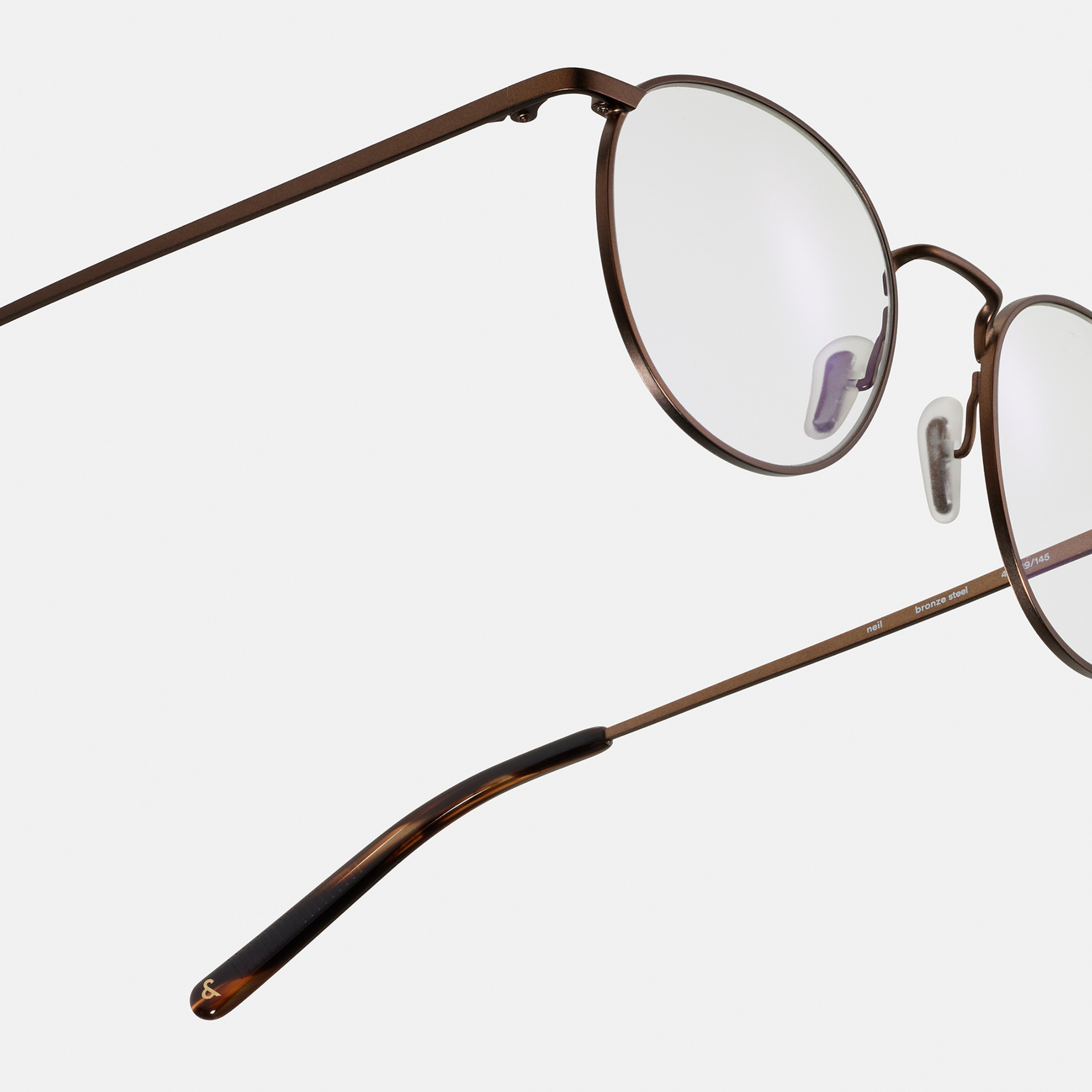 Ace & Tate Glasses | Round Metal in Brown