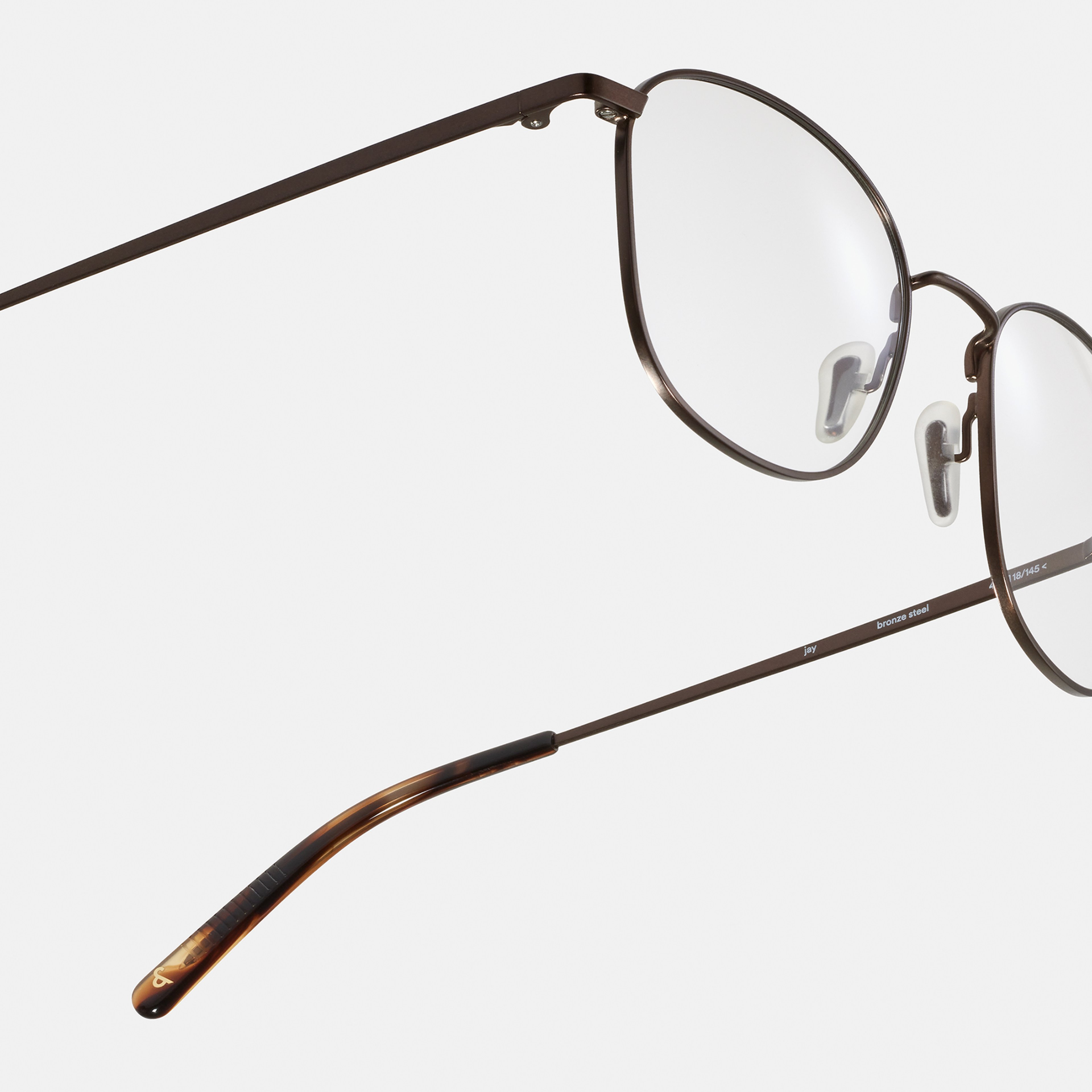 Ace & Tate Glasses | Square Metal in Brown