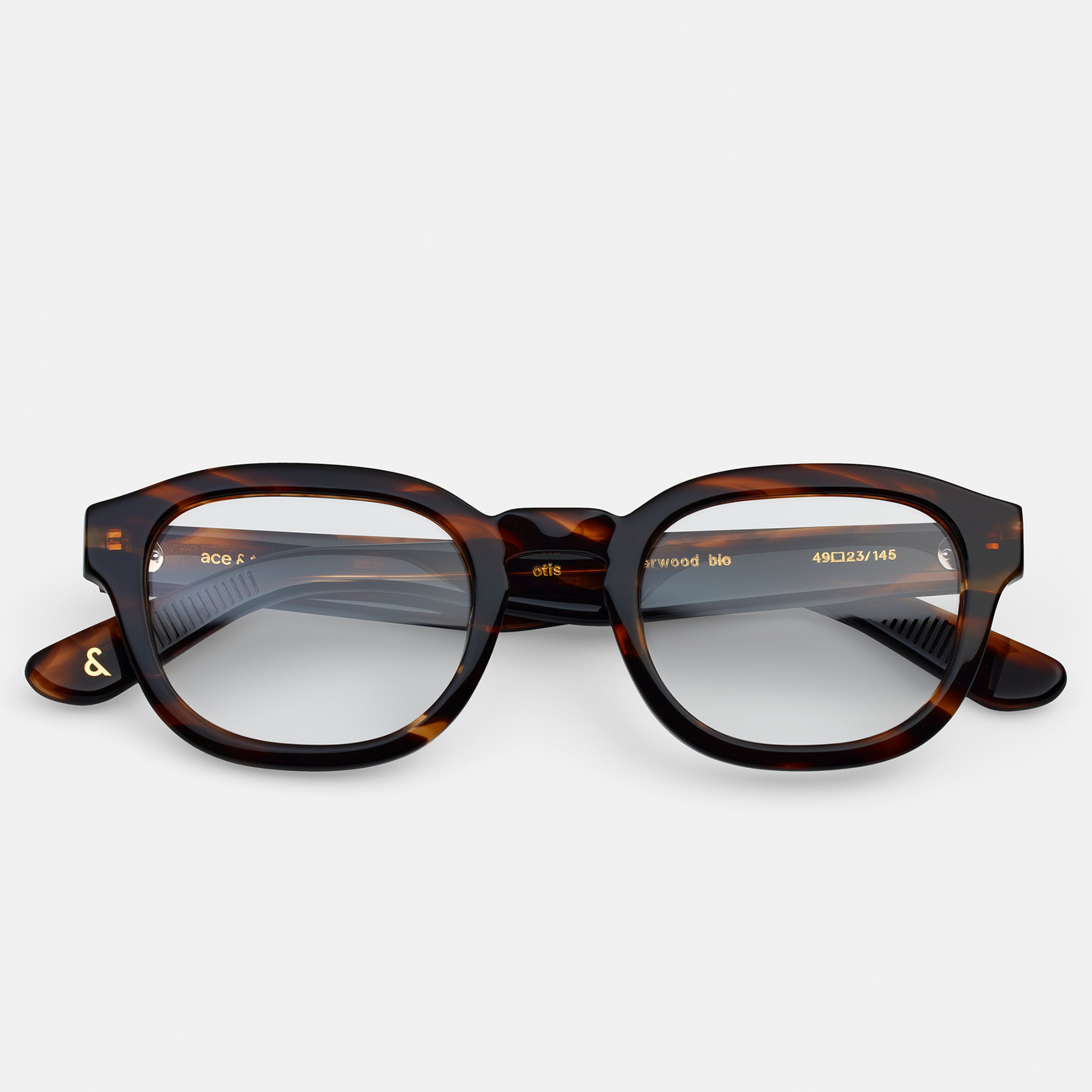 Ace & Tate Glasses | Round Acetate in Brown