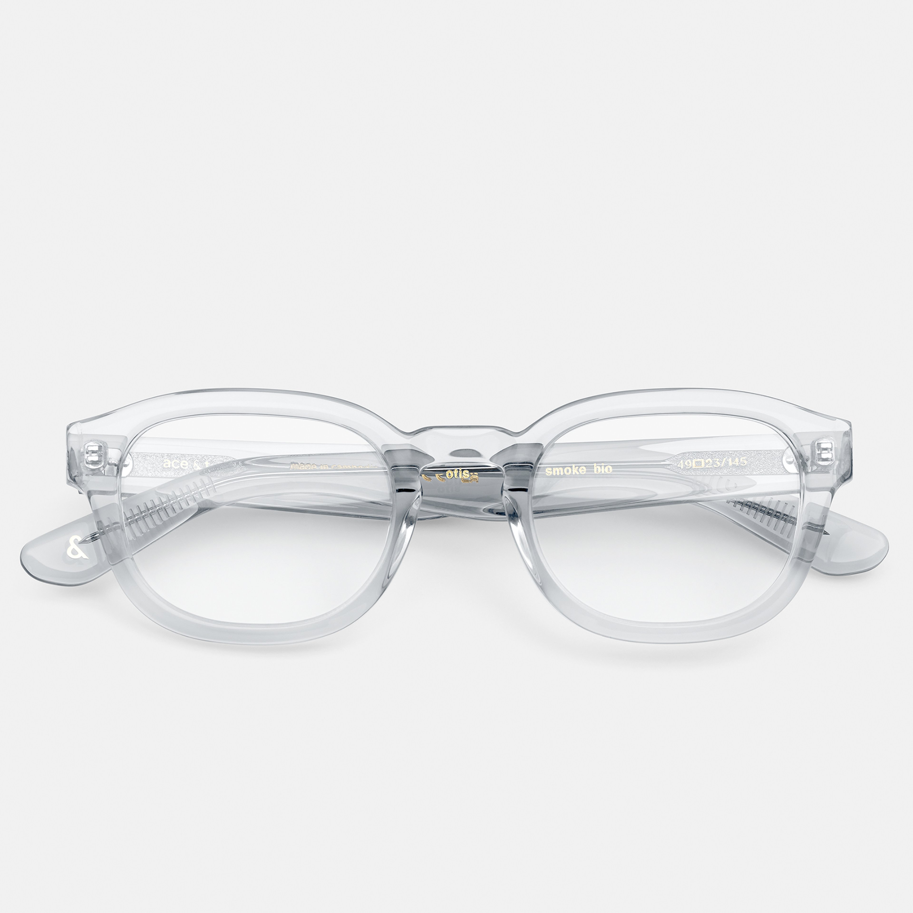 Ace & Tate Glasses | Round Acetate in Grey