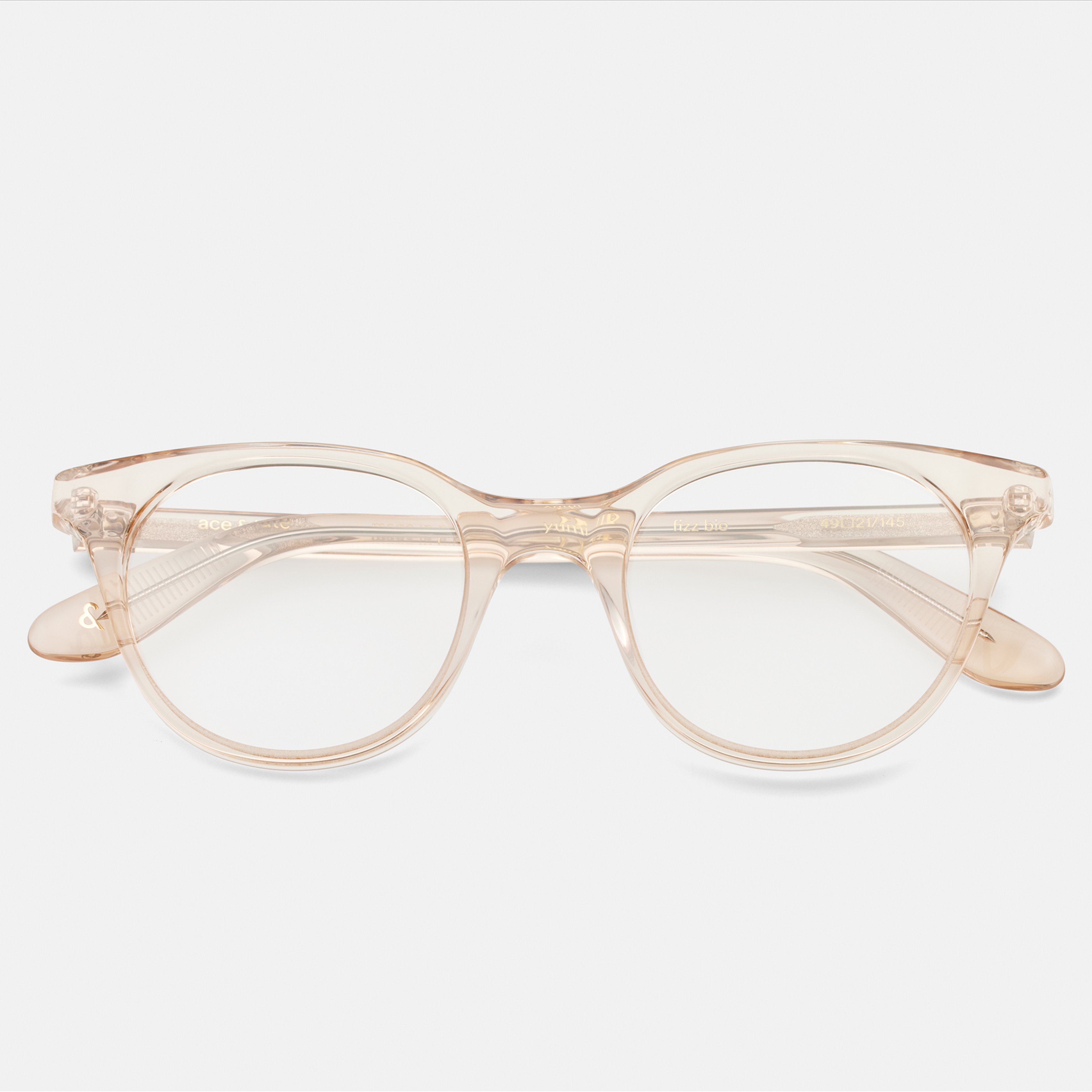 Ace & Tate Glasses | Round Bio acetate in Pink