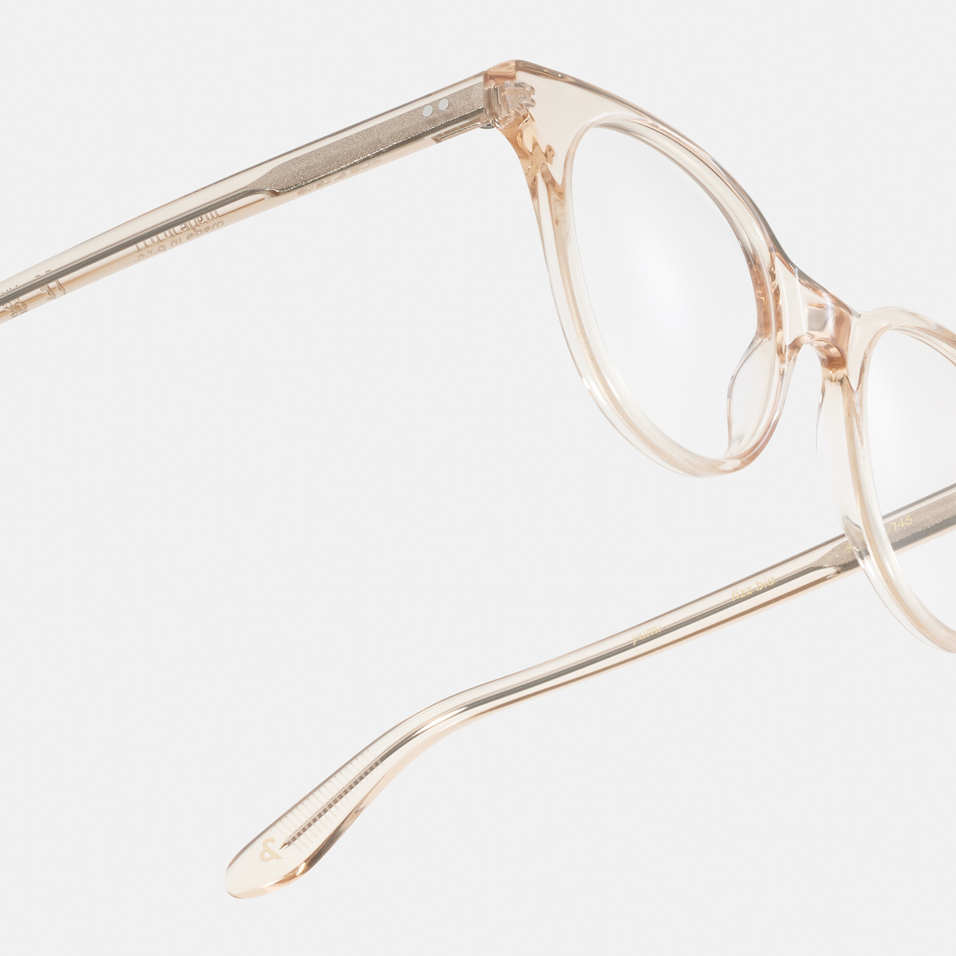 Ace & Tate Glasses | Round Bio acetate in Pink