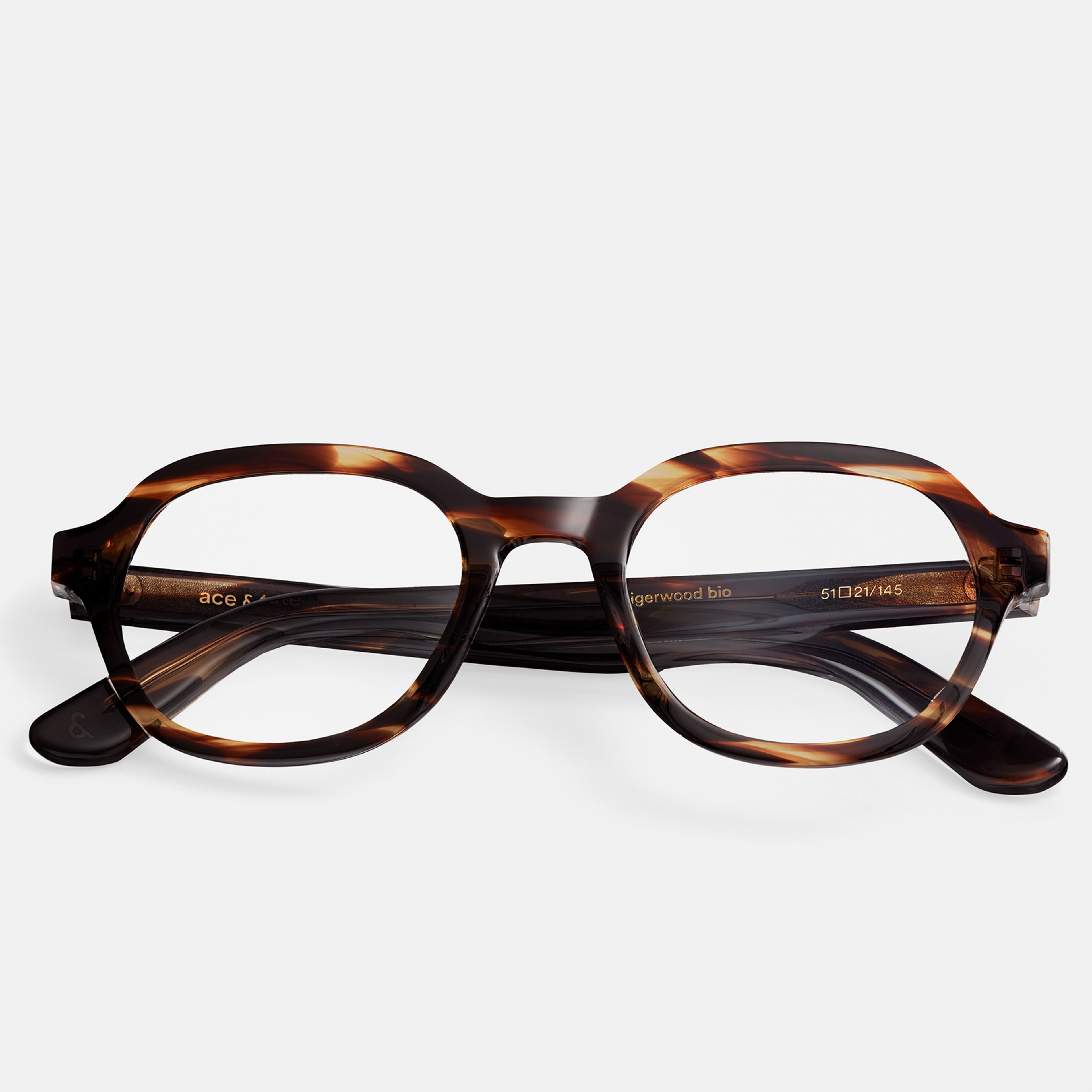 Ace & Tate Brillen | Oval Acetaat in Bruin