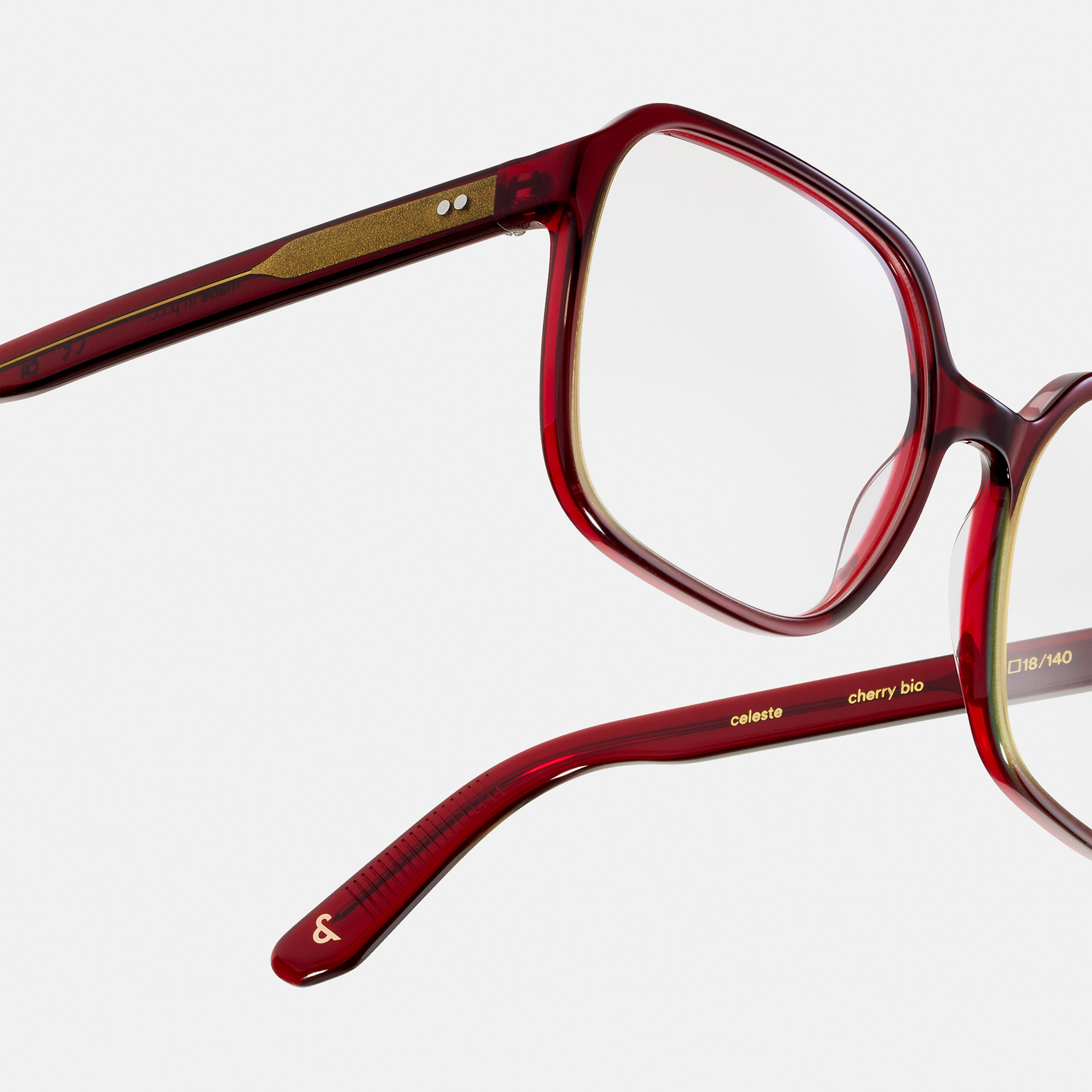 Ace & Tate Brillen | Quadratisch Acetat in Rot