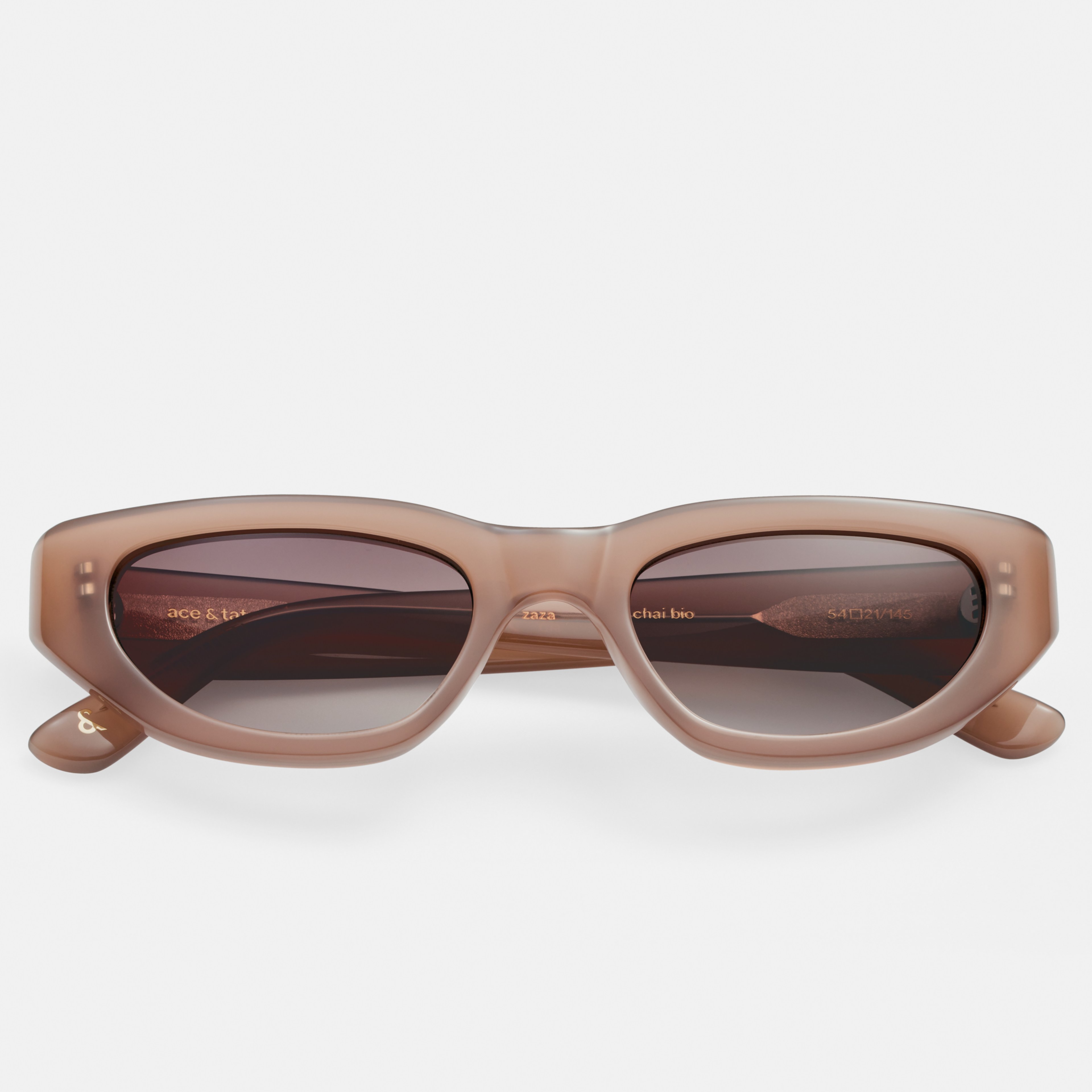 Ace & Tate Sonnenbrillen | Hexagonal Acetat in Beige, Braun