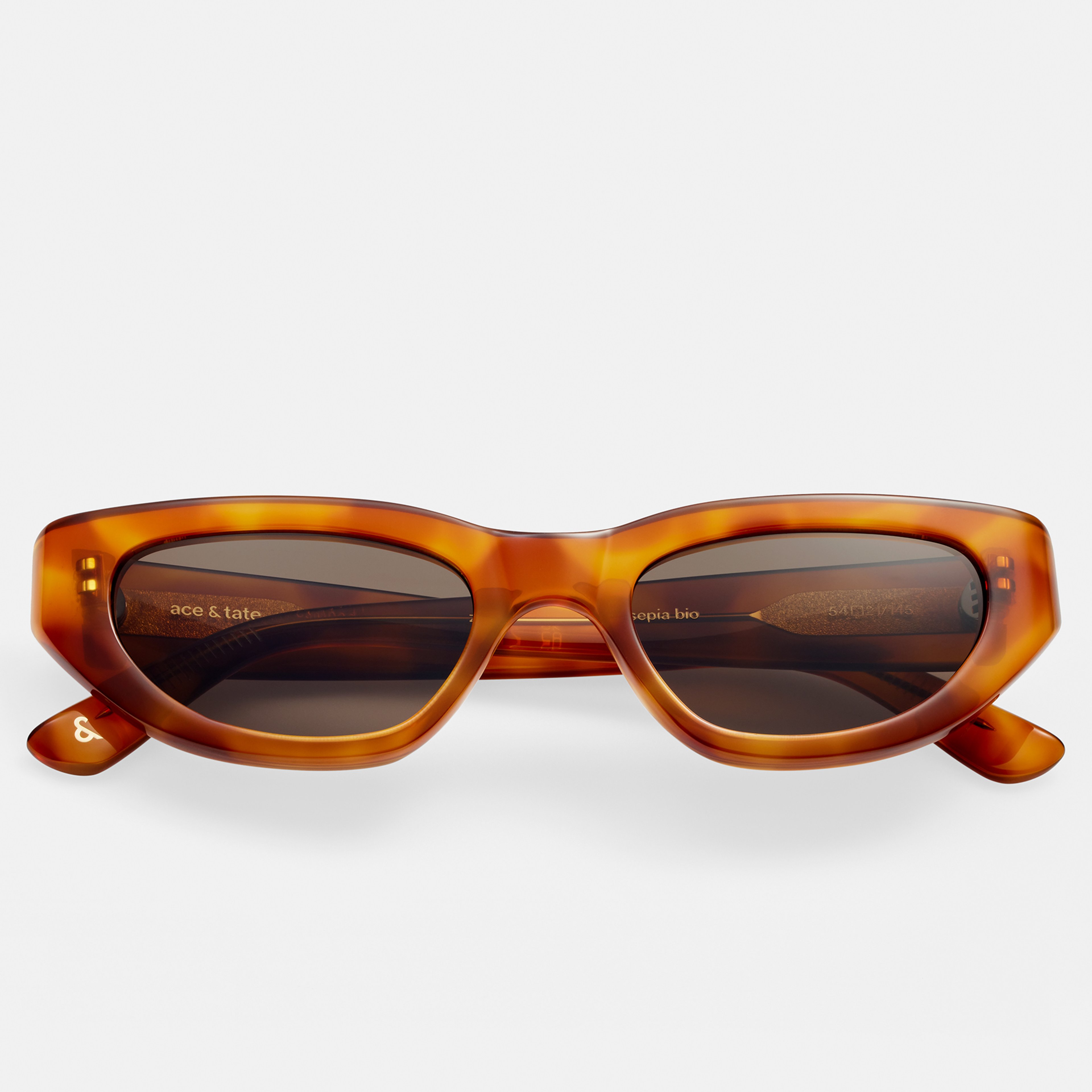 Ace & Tate Sunglasses | Hexagonal Acetate in Brown