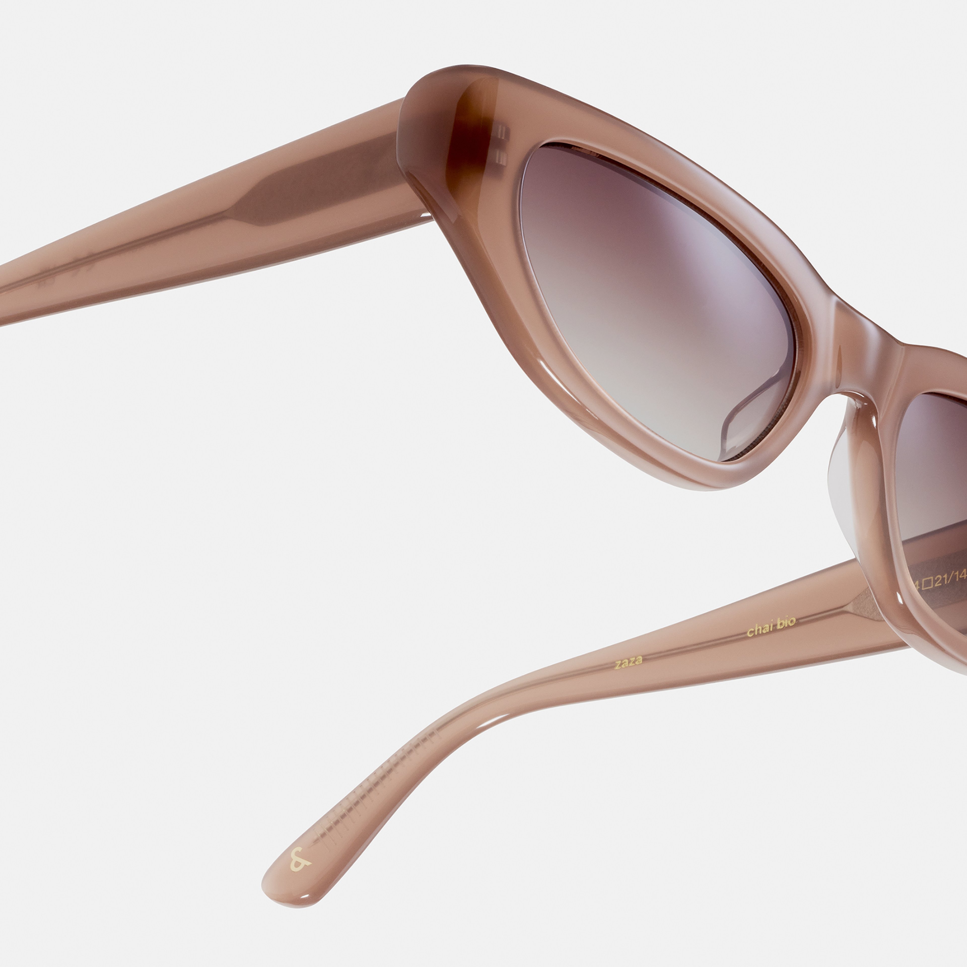 Ace & Tate Sonnenbrillen | Hexagonal Acetat in Beige, Braun