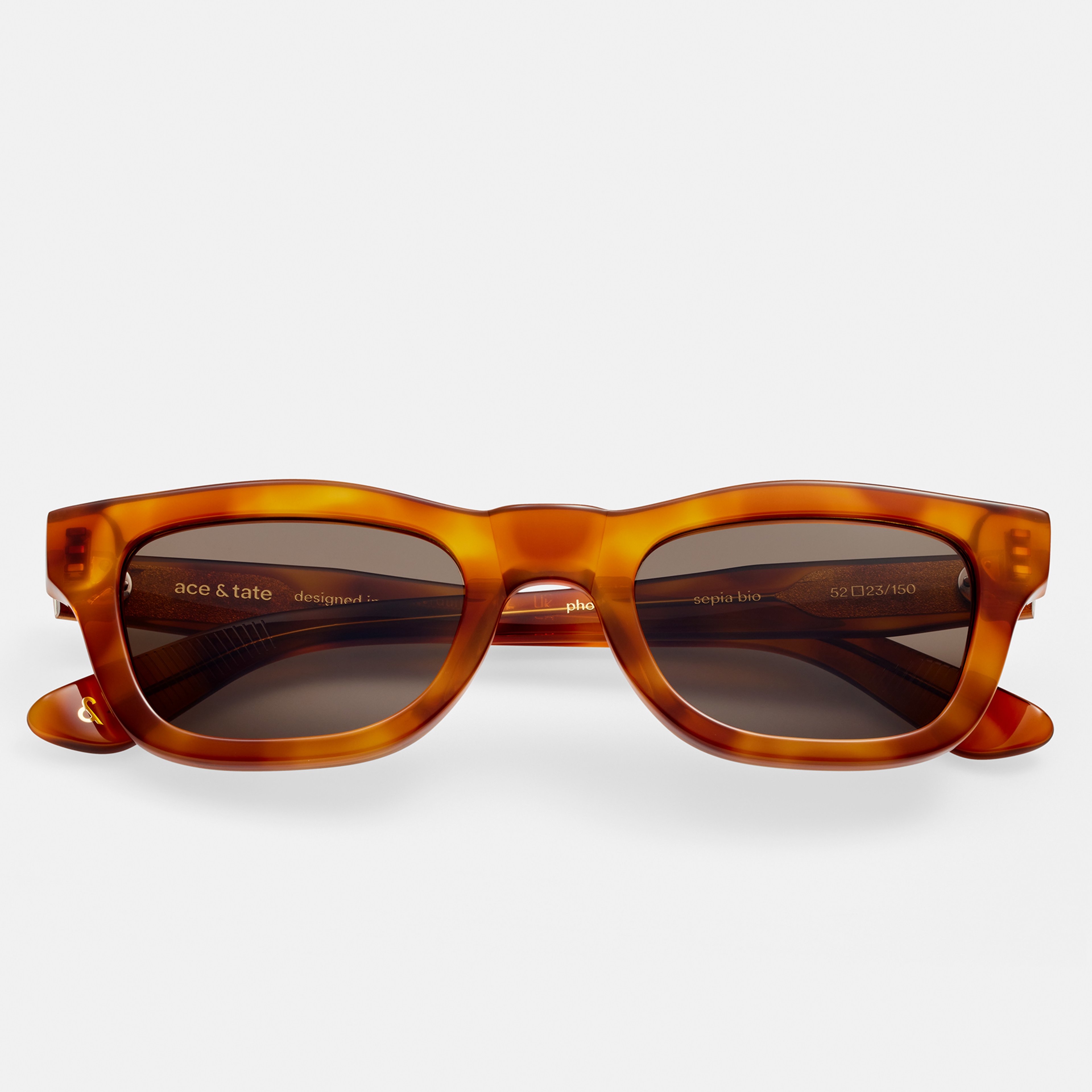 Ace & Tate Sunglasses | Rectangle Acetate in Brown