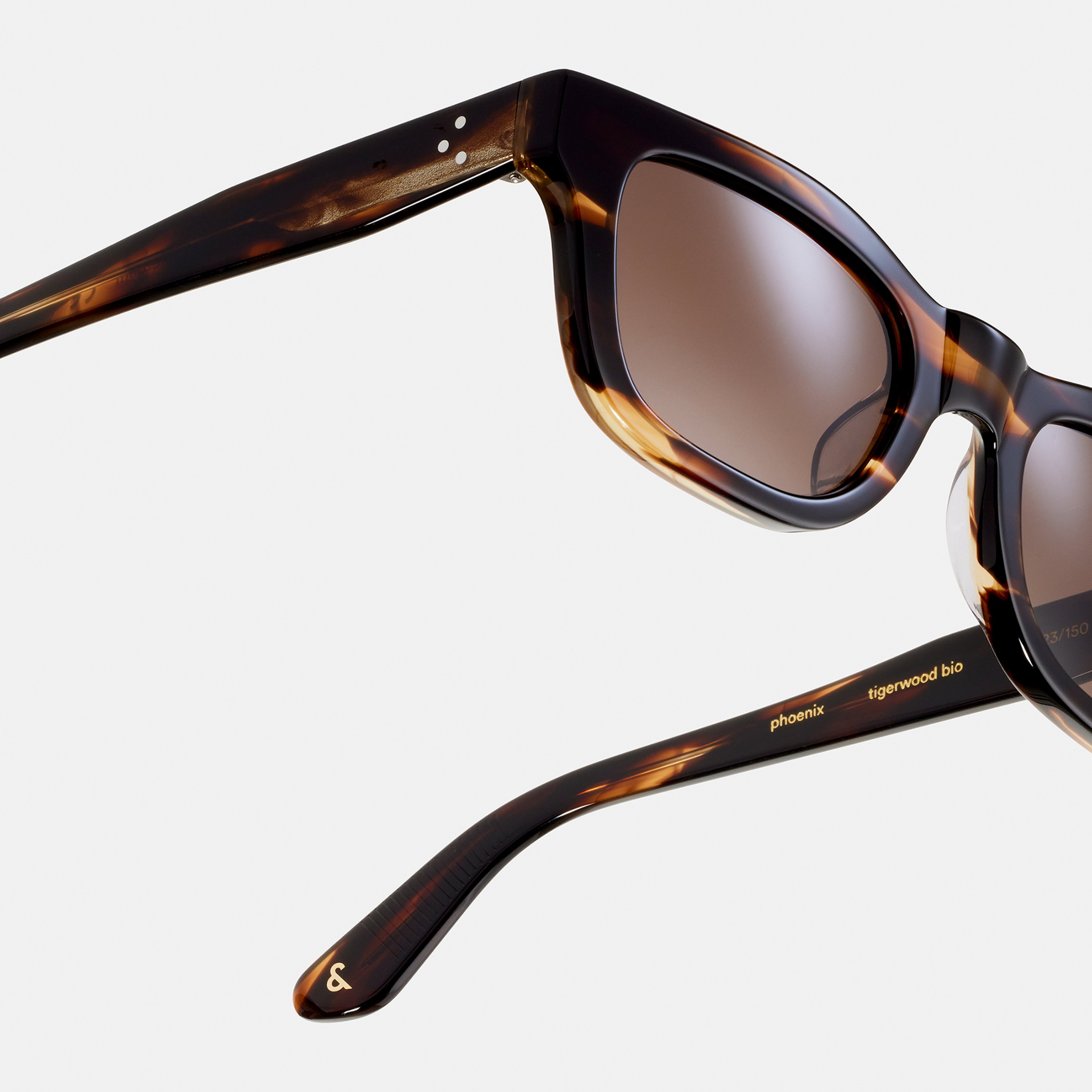 Ace & Tate Sunglasses | Rectangle Acetate in Brown, Orange