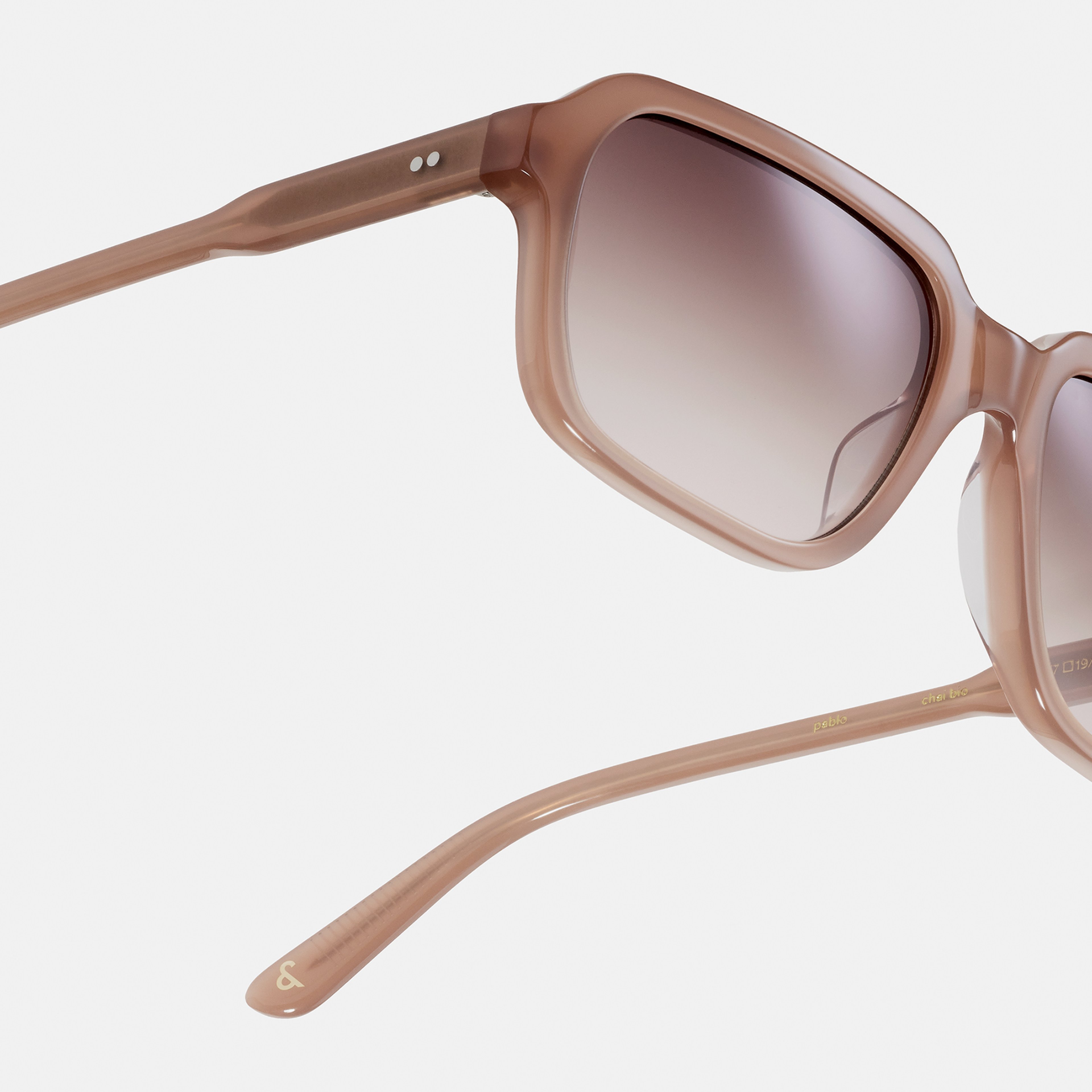 Ace & Tate Solaires | Carrée Acétate in Beige, Marron