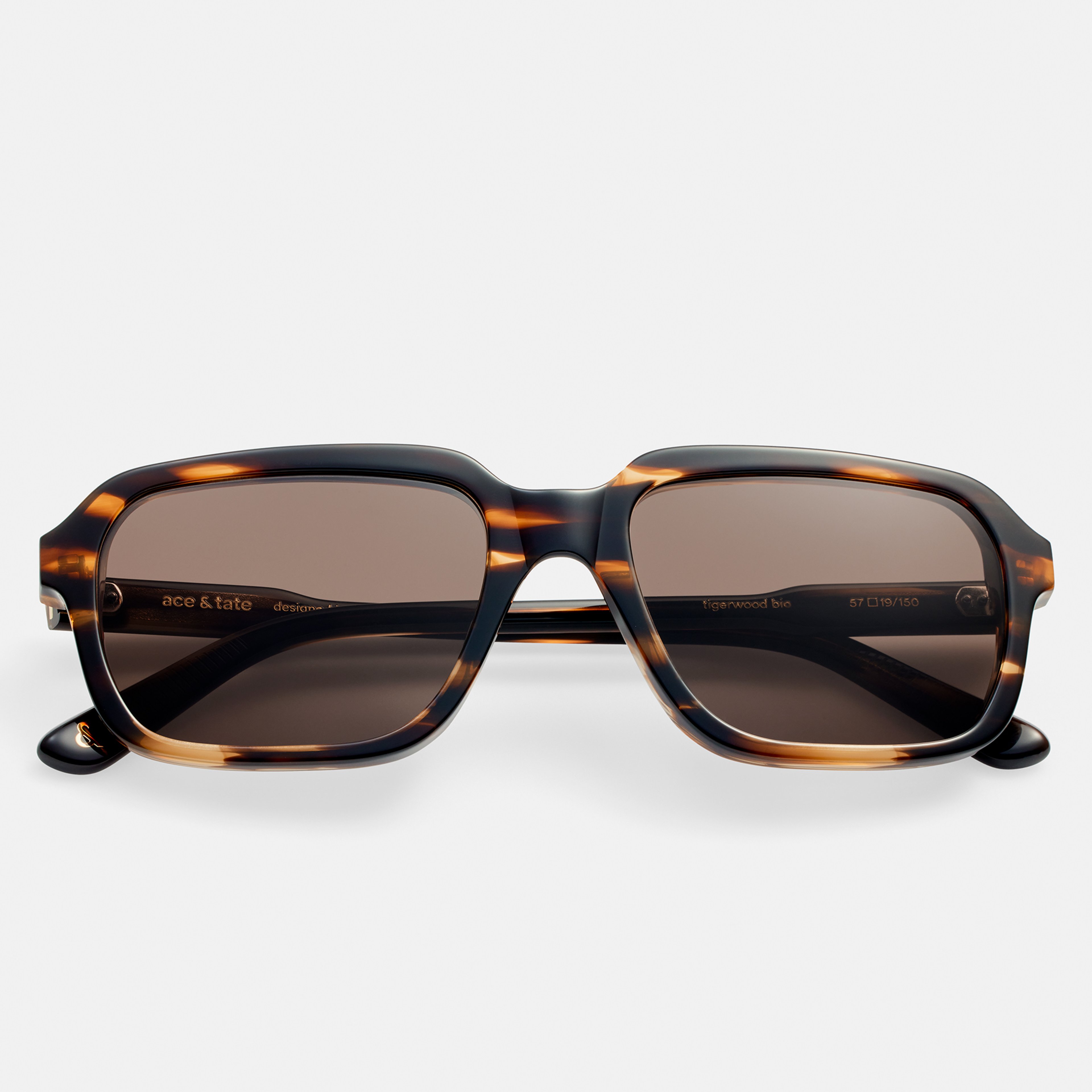 Ace & Tate Solaires | Carrée Acétate in Marron, Orange