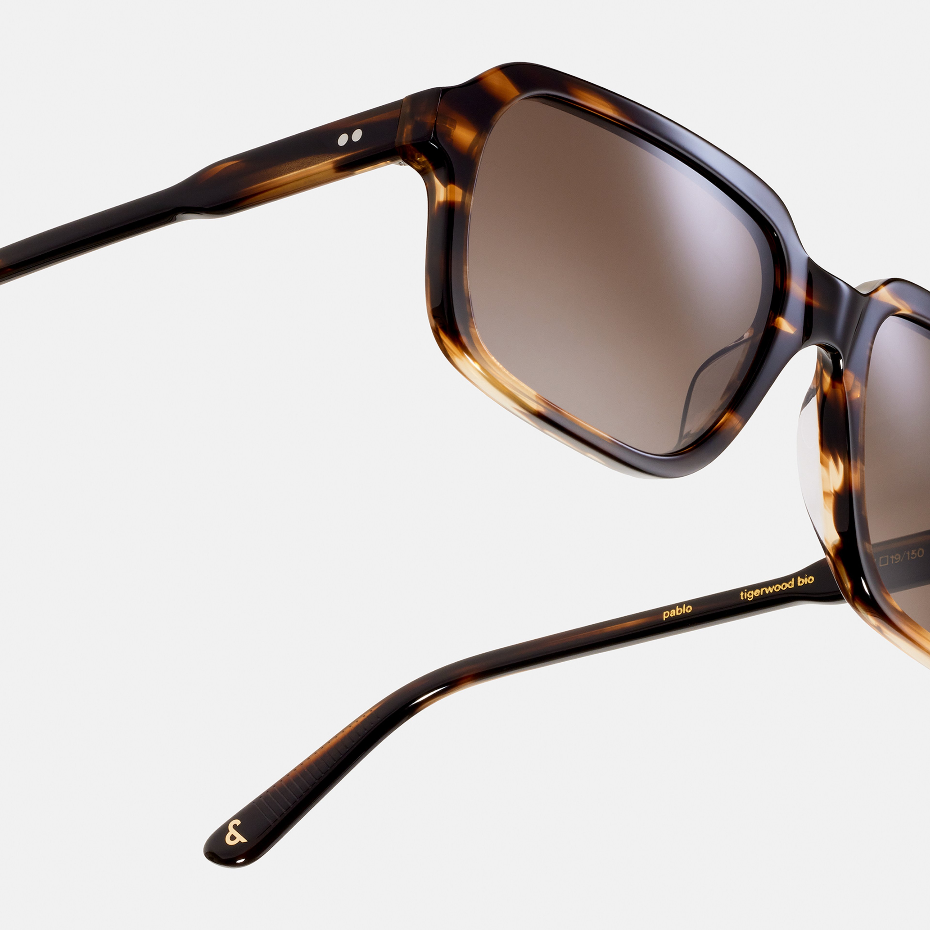 Ace & Tate Solaires | Carrée Acétate in Marron, Orange