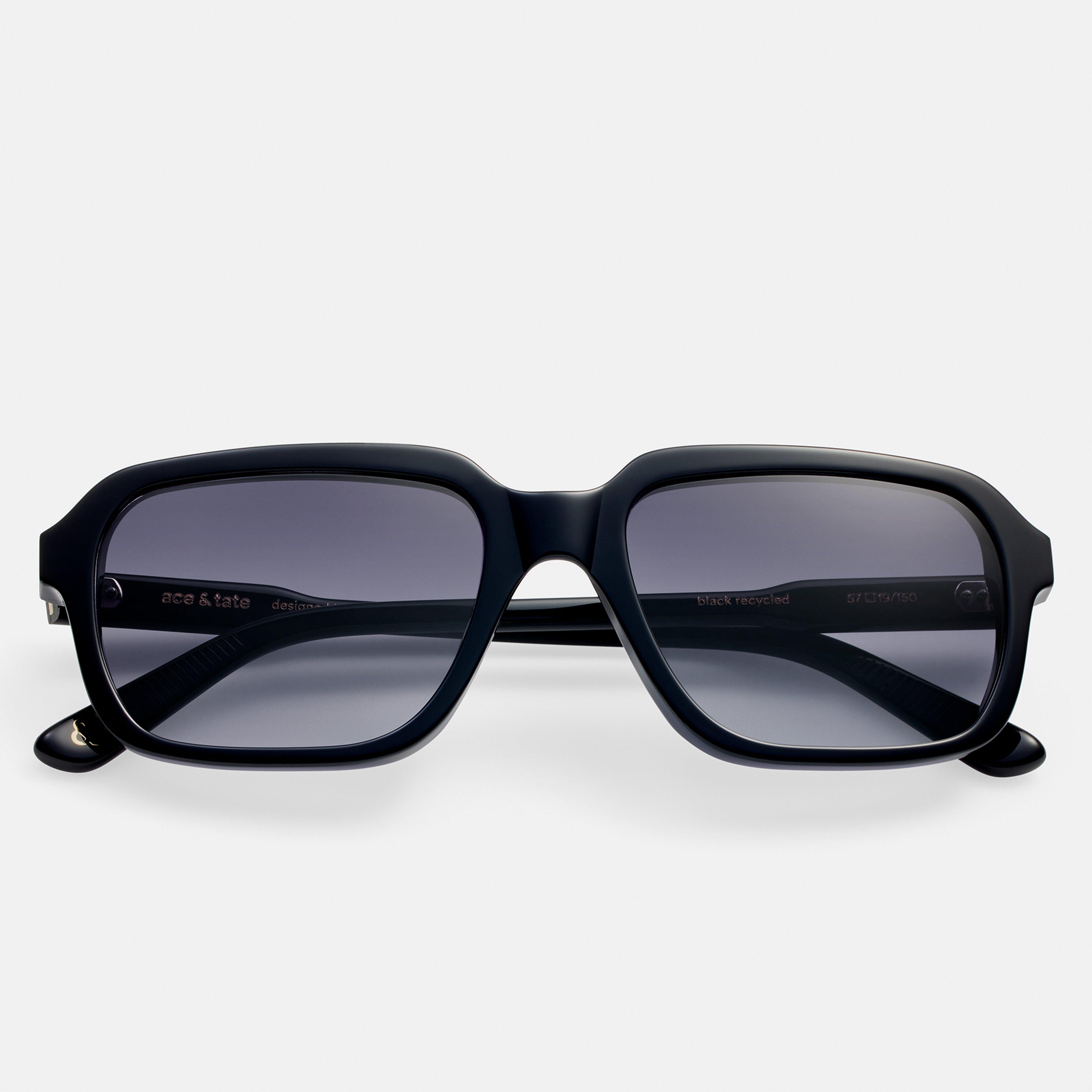 Ace & Tate Sonnenbrillen | Quadratisch Acetat in Schwarz