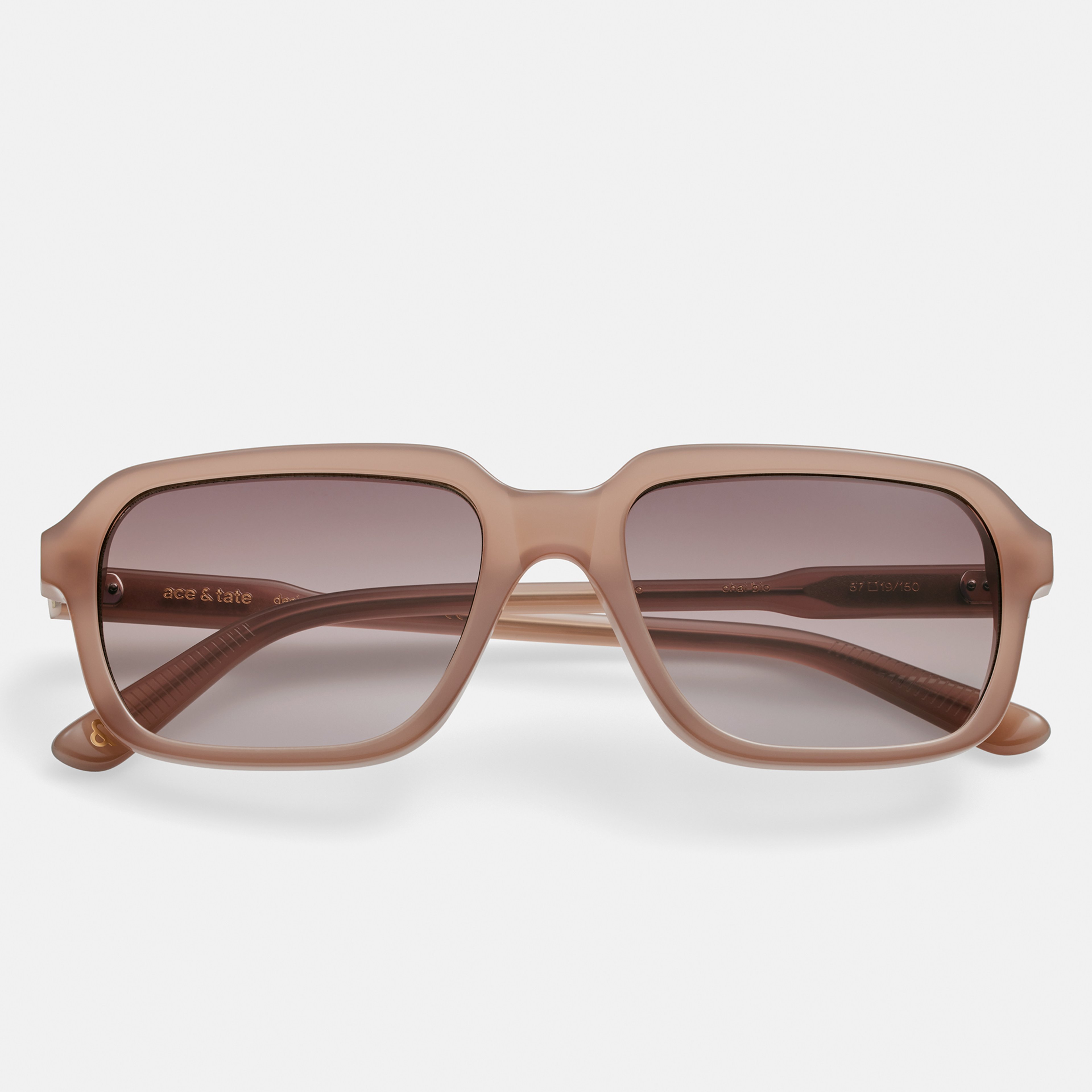 Ace & Tate Solaires | Carrée Acétate in Beige, Marron