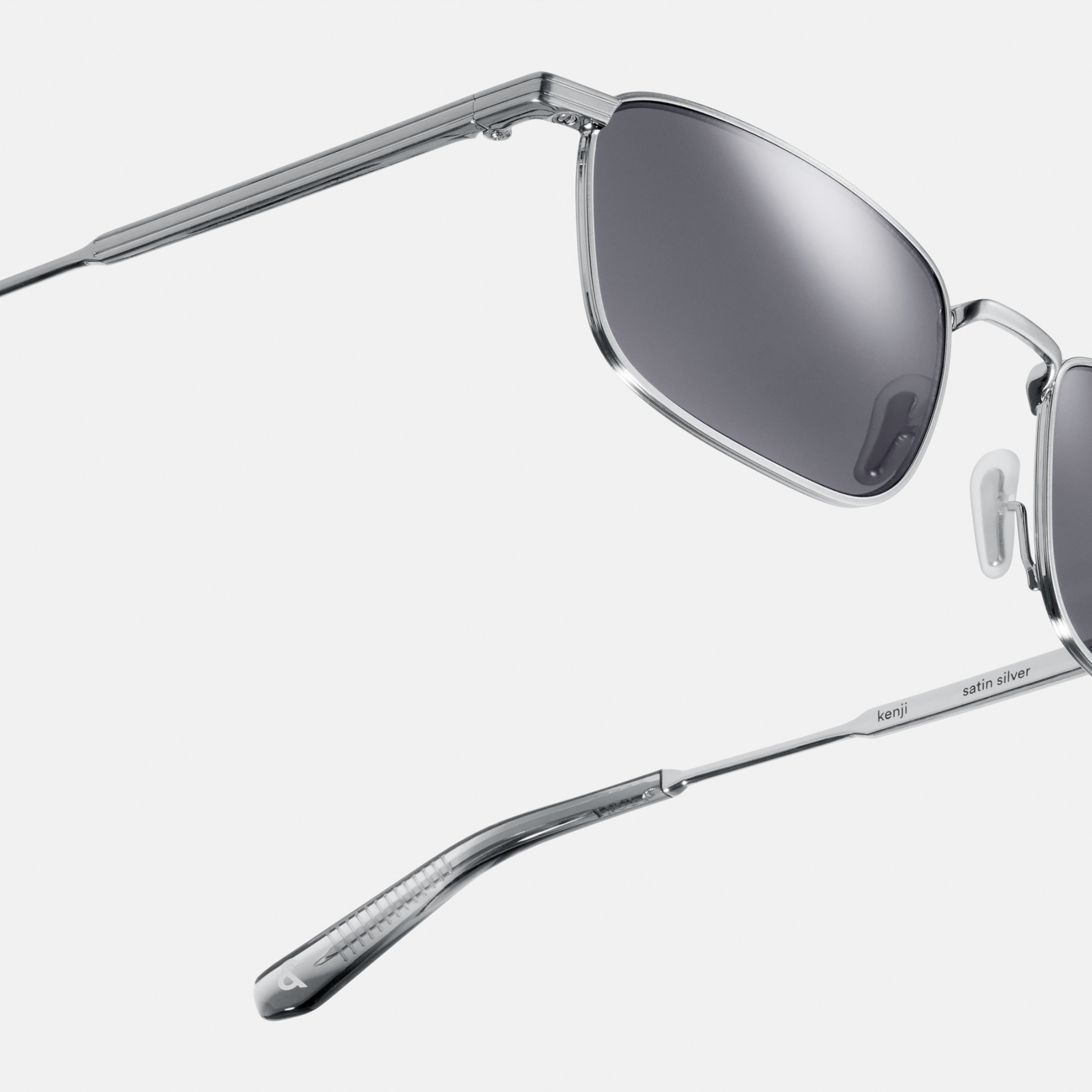 Ace & Tate Sunglasses | Rectangle Metal in Silver
