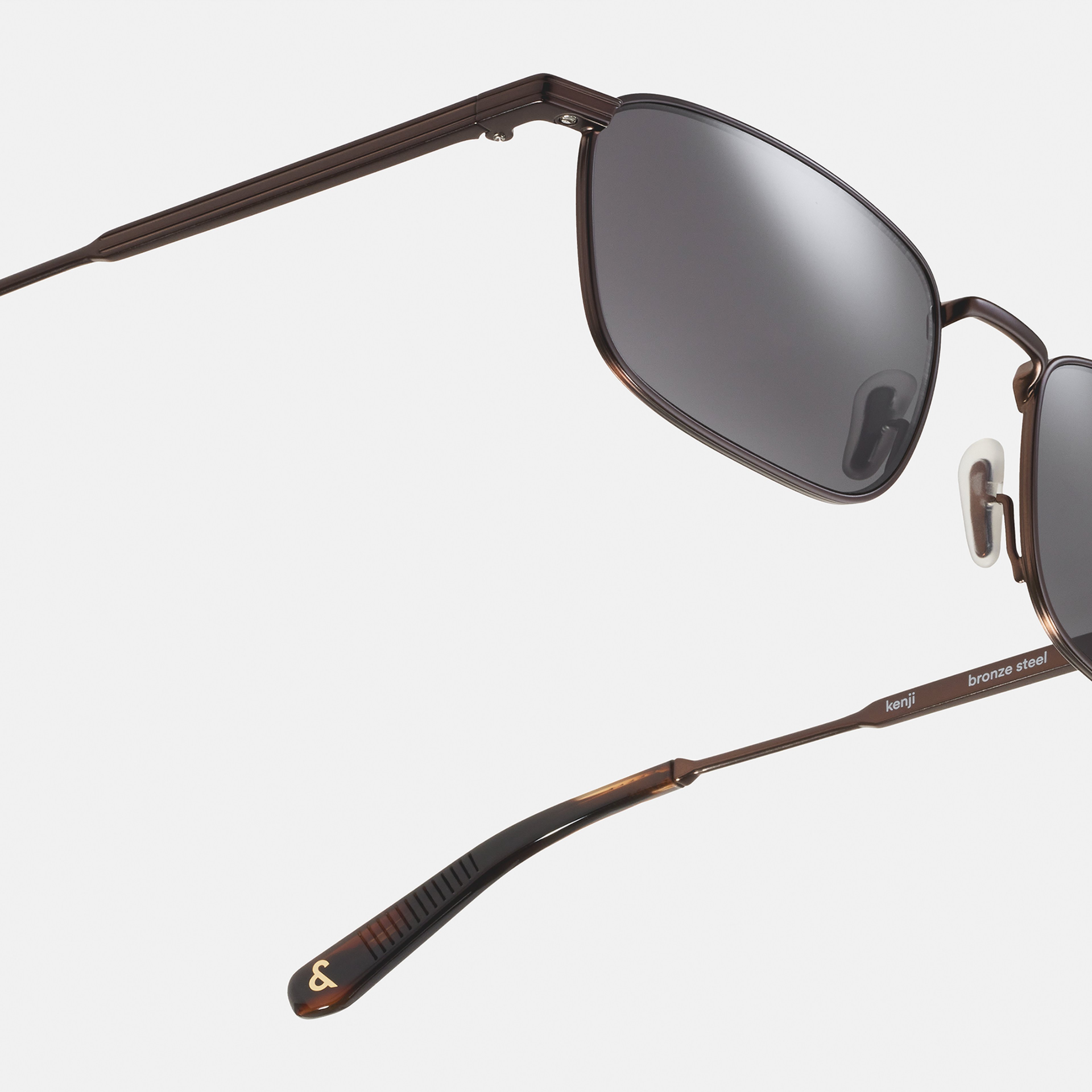 Ace & Tate Sunglasses | Rectangle Metal in Brown