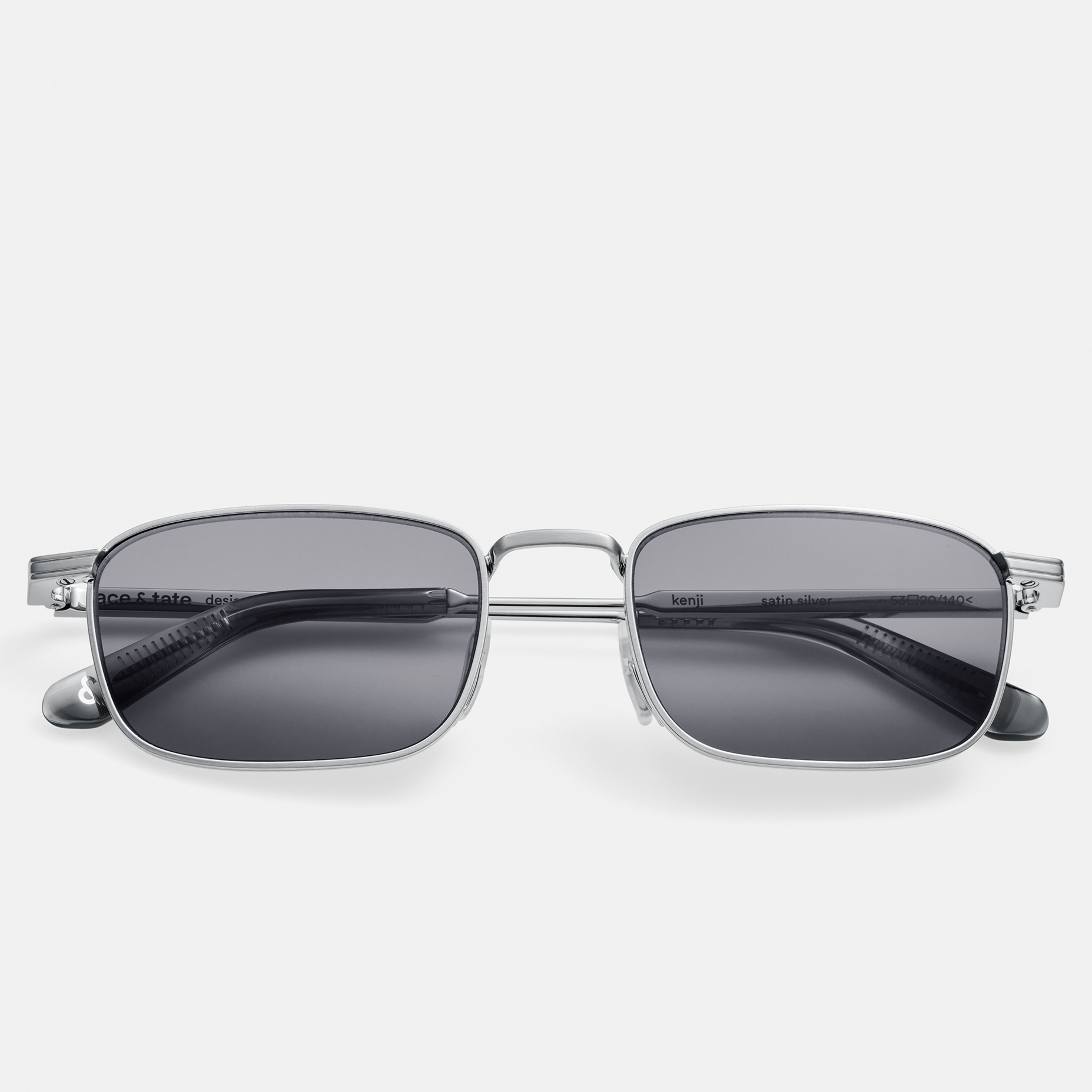Ace & Tate Sunglasses | Rectangle Metal in Silver