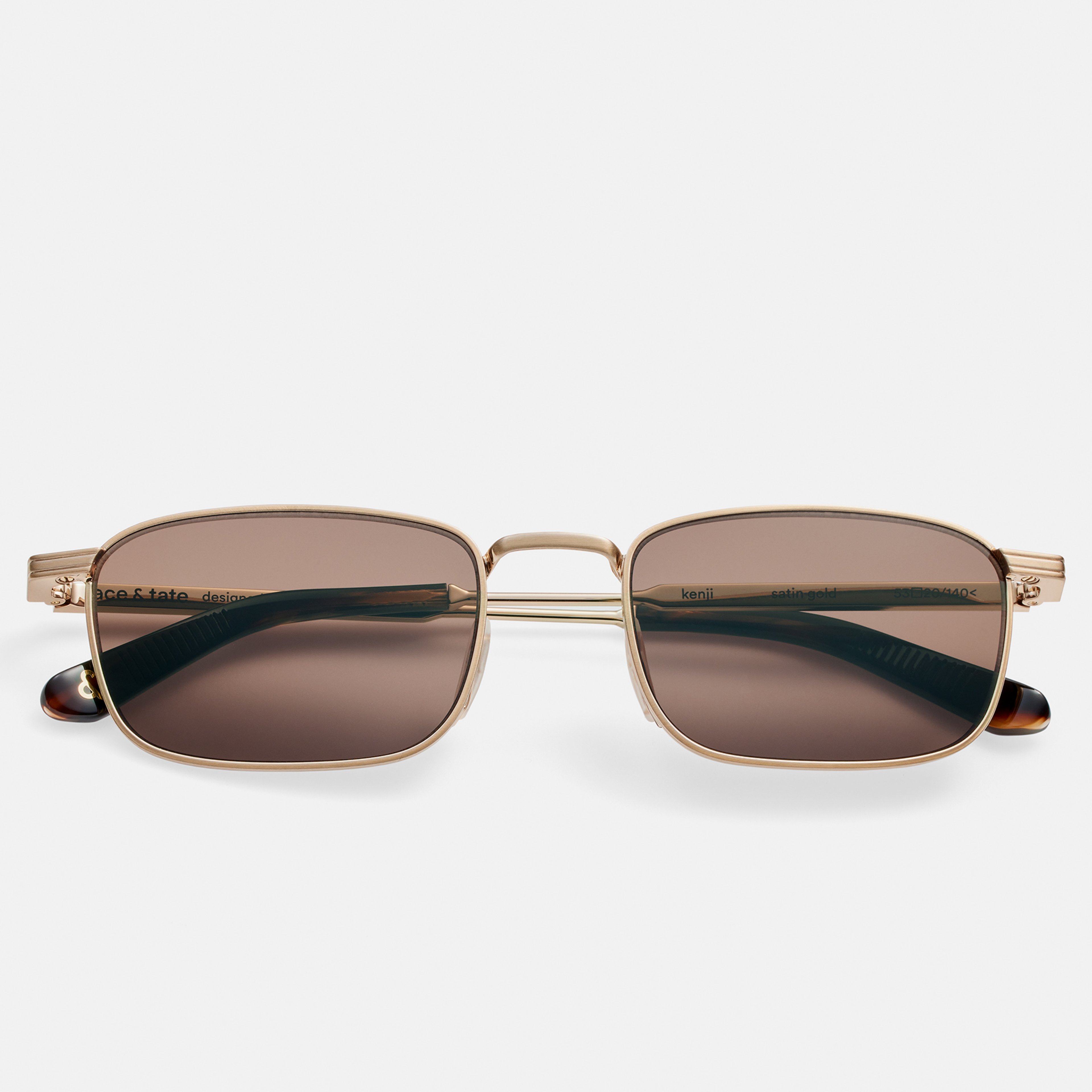 Ace & Tate Sunglasses | Rectangle Metal in Gold
