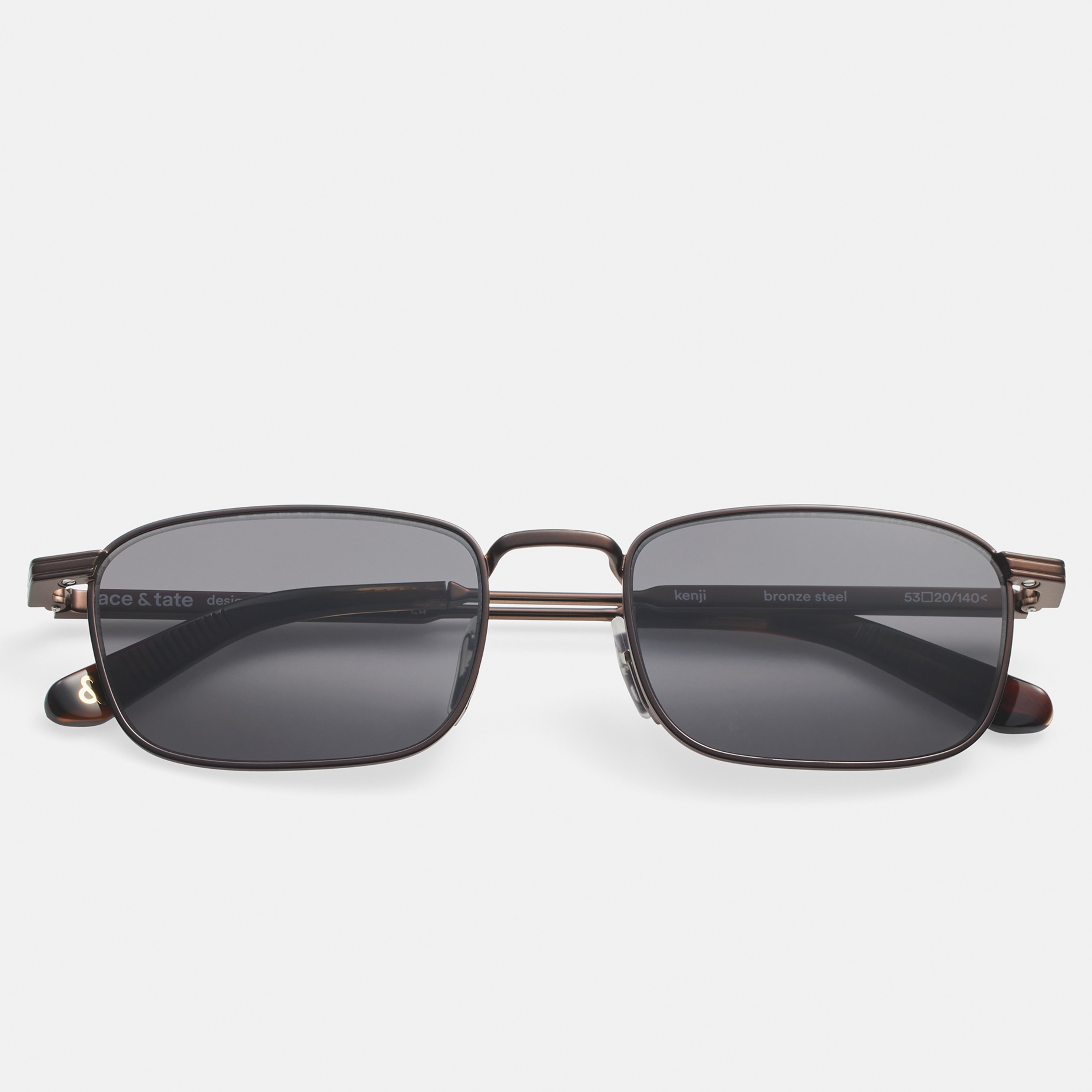 Ace & Tate Sunglasses | Rectangle Metal in Brown