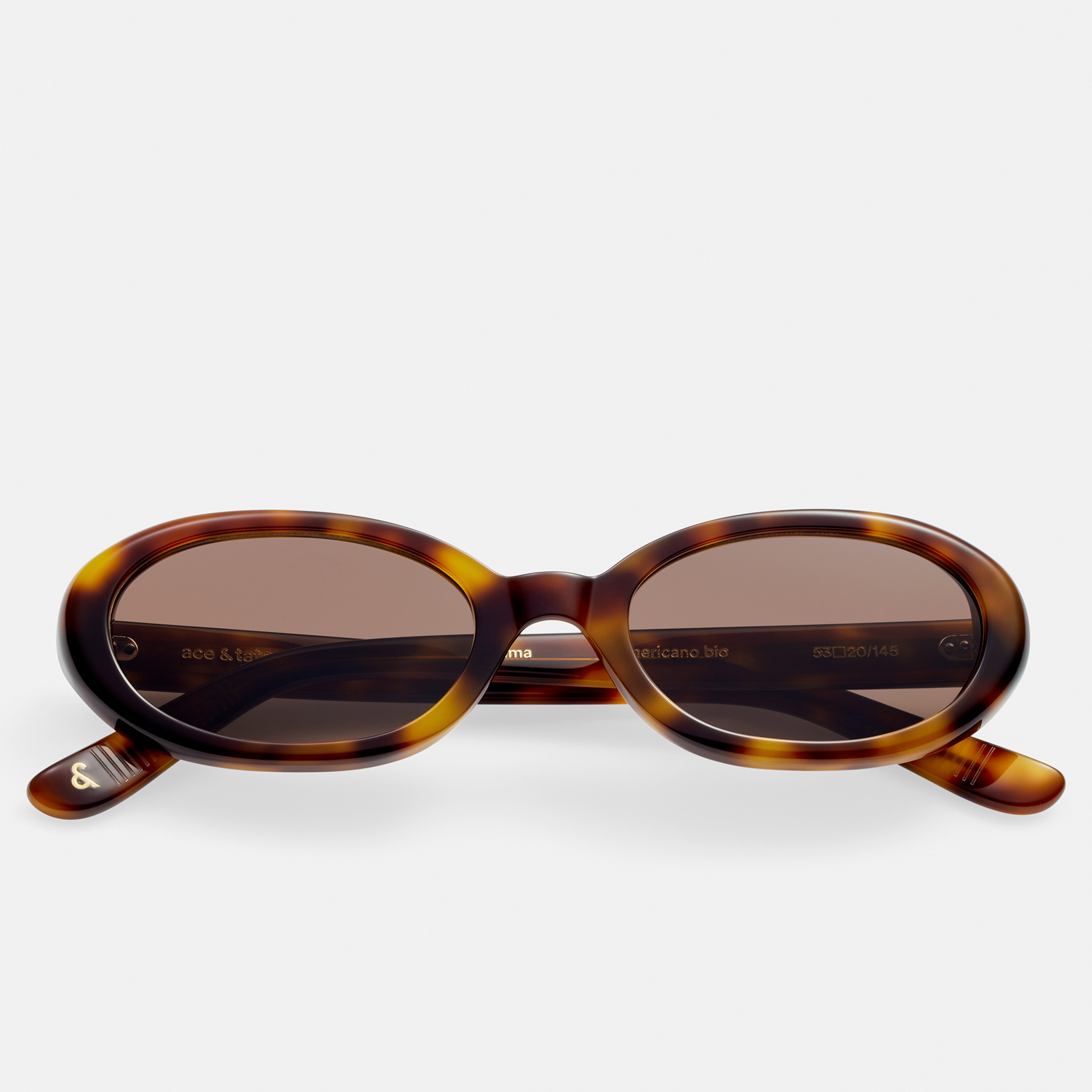 Ace & Tate Sunglasses | Oval Acetate in Black, Brown