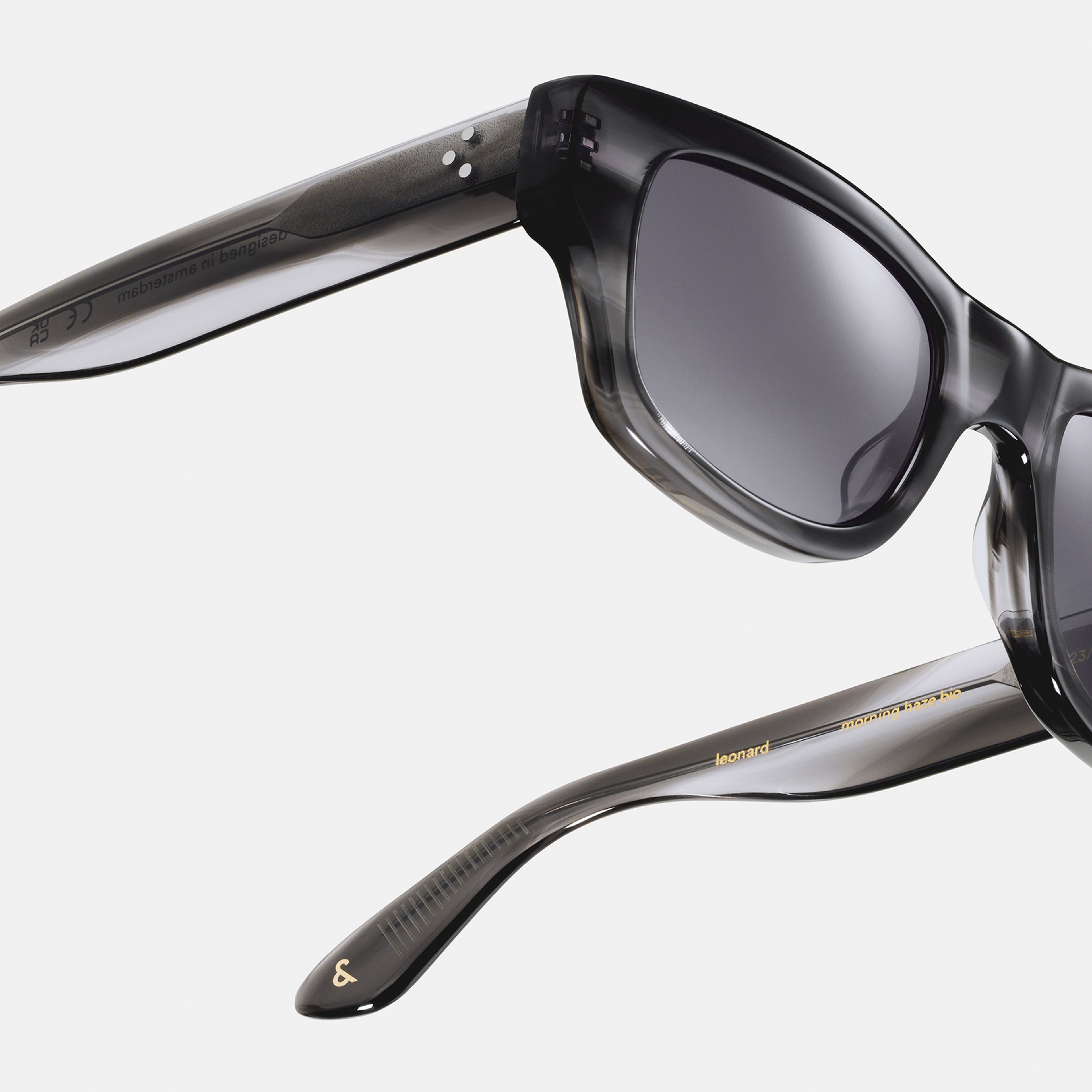 Ace & Tate Sonnenbrillen | Rechteckig Acetat in Transparent, Grau