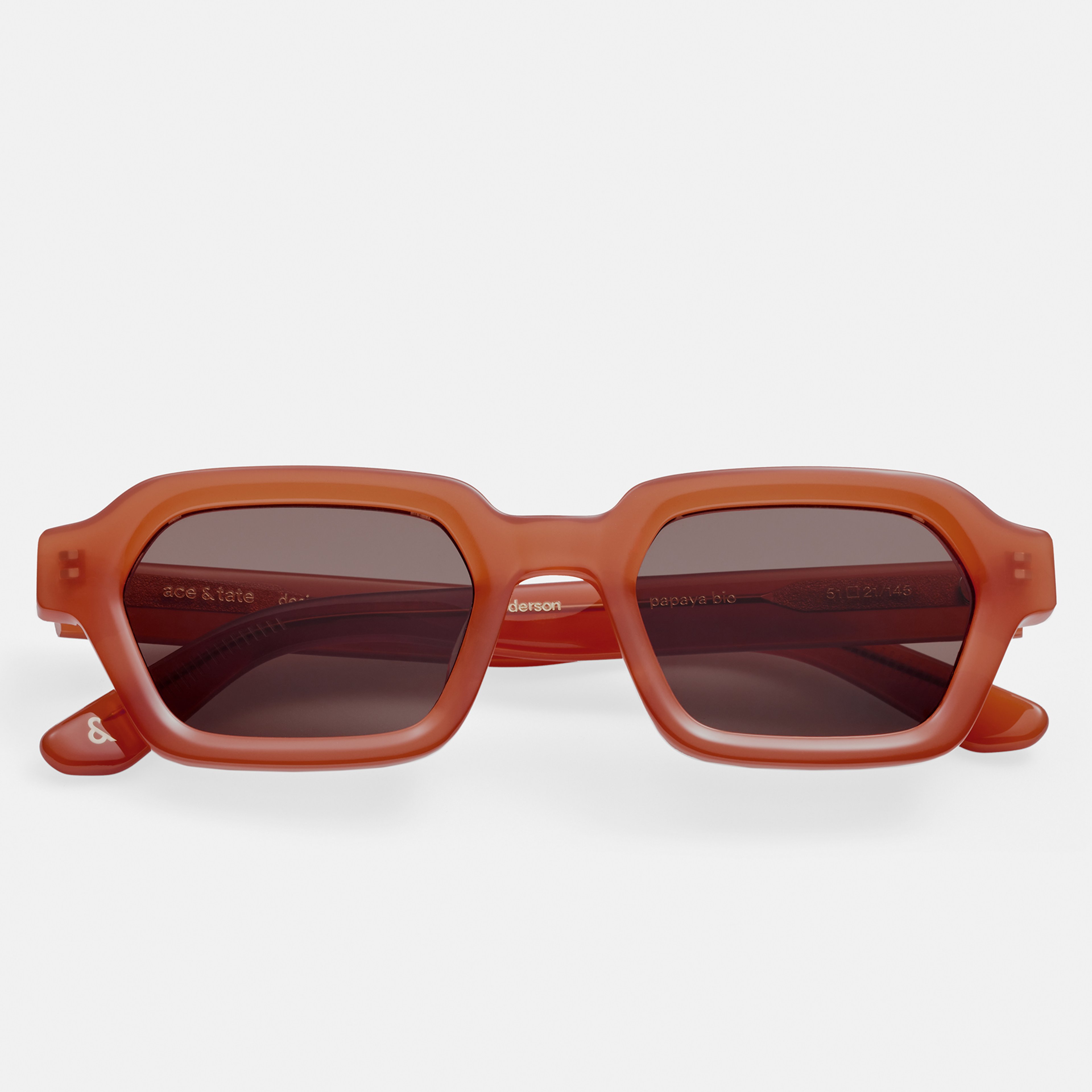 Ace & Tate Sunglasses | Rectangle Acetate in Orange
