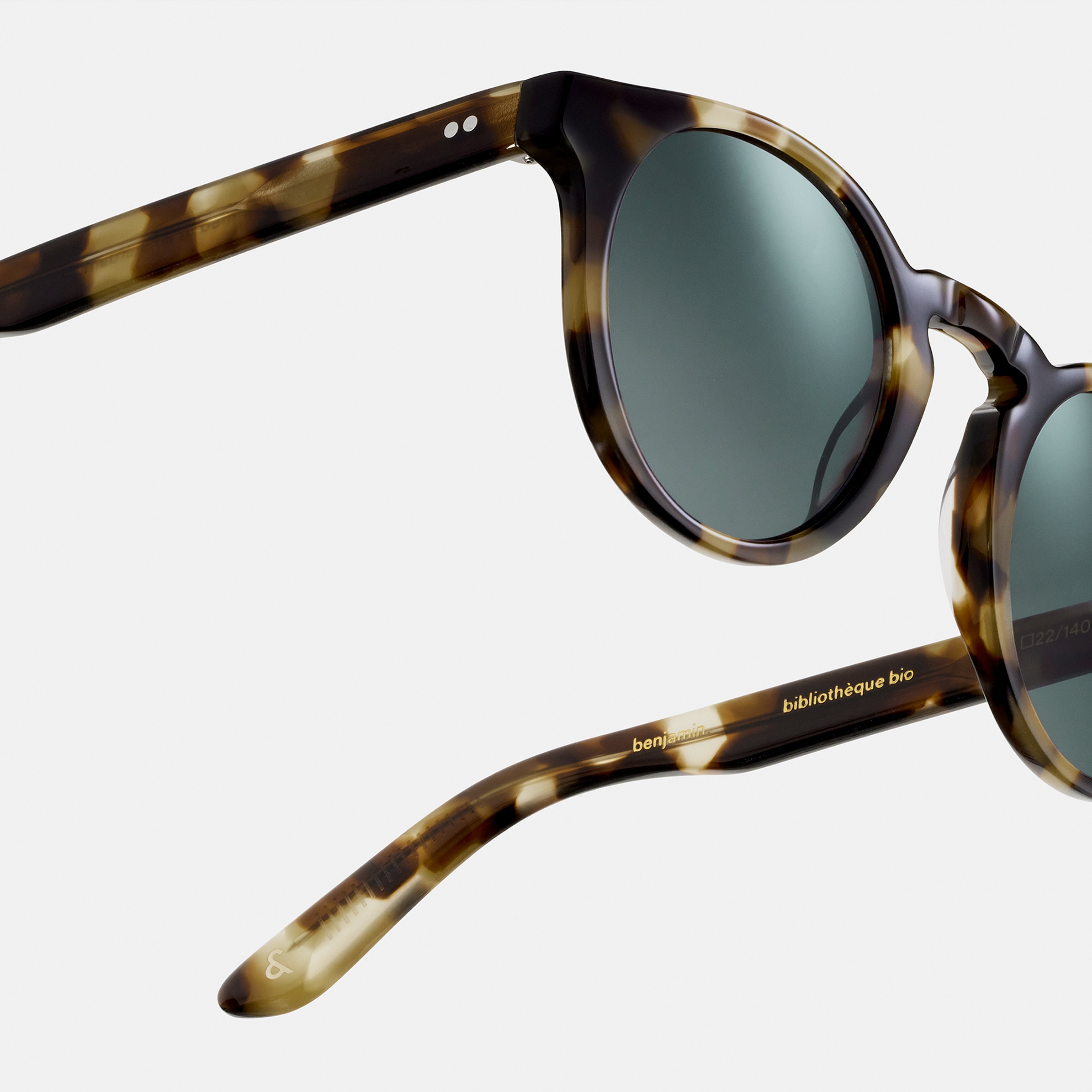 Ace & Tate Solaires | Ronde Acétate in Marron, Jaune