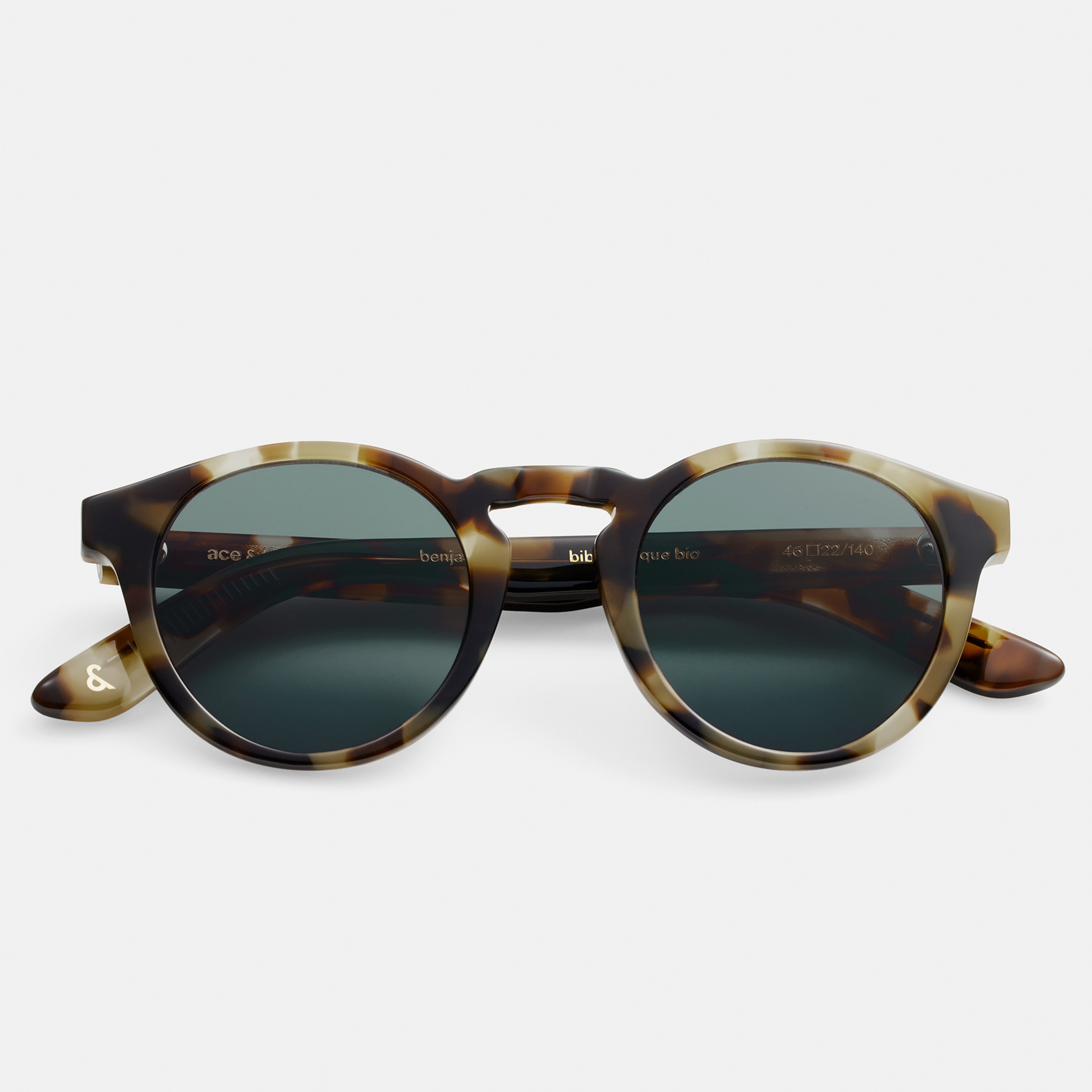 Ace & Tate Solaires | Ronde Acétate in Marron, Jaune