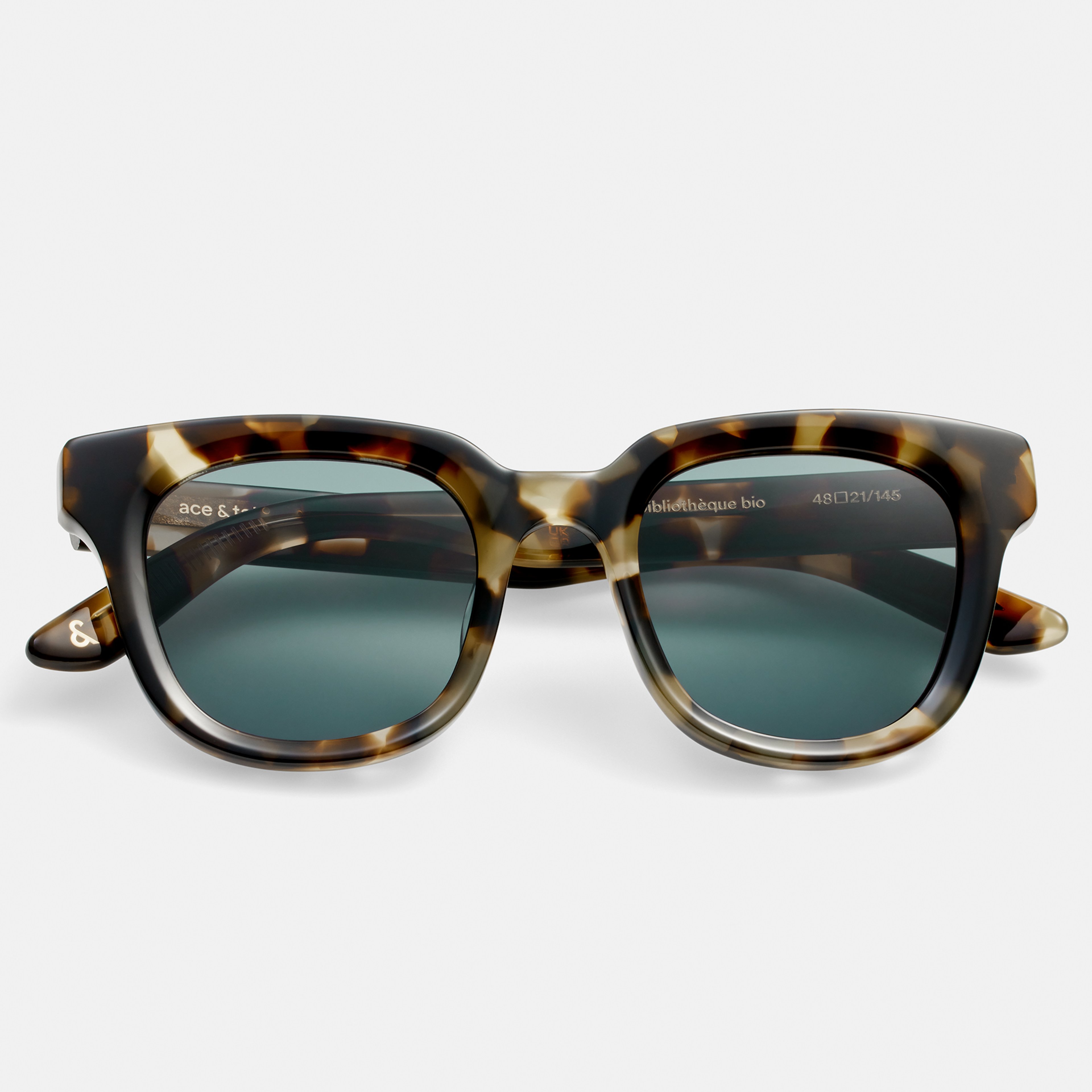 Ace & Tate Sunglasses | Round Acetate in Brown, Yellow