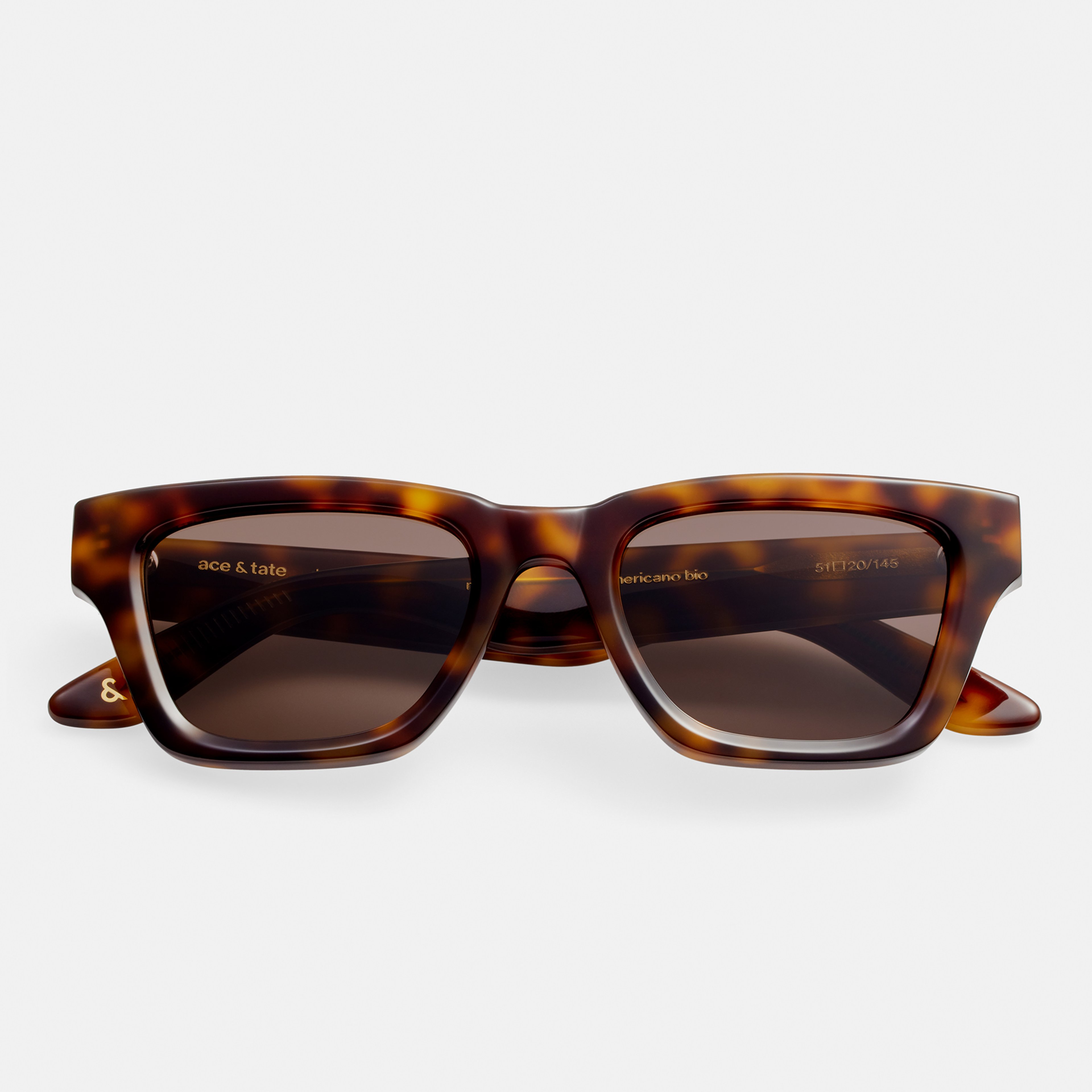Ace & Tate Sunglasses | Square Acetate in Black, Brown