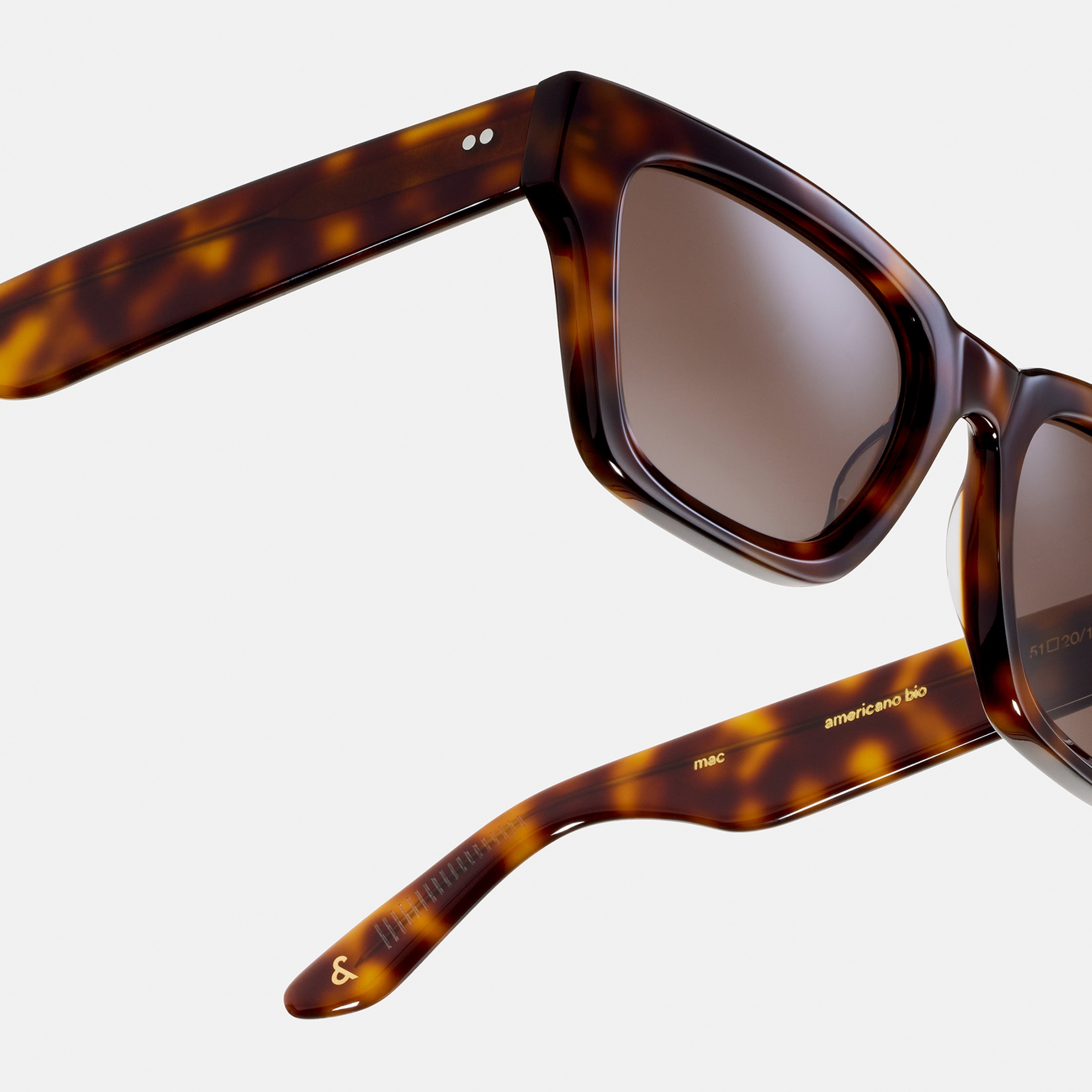 Ace & Tate Sunglasses | Square Acetate in Black, Brown