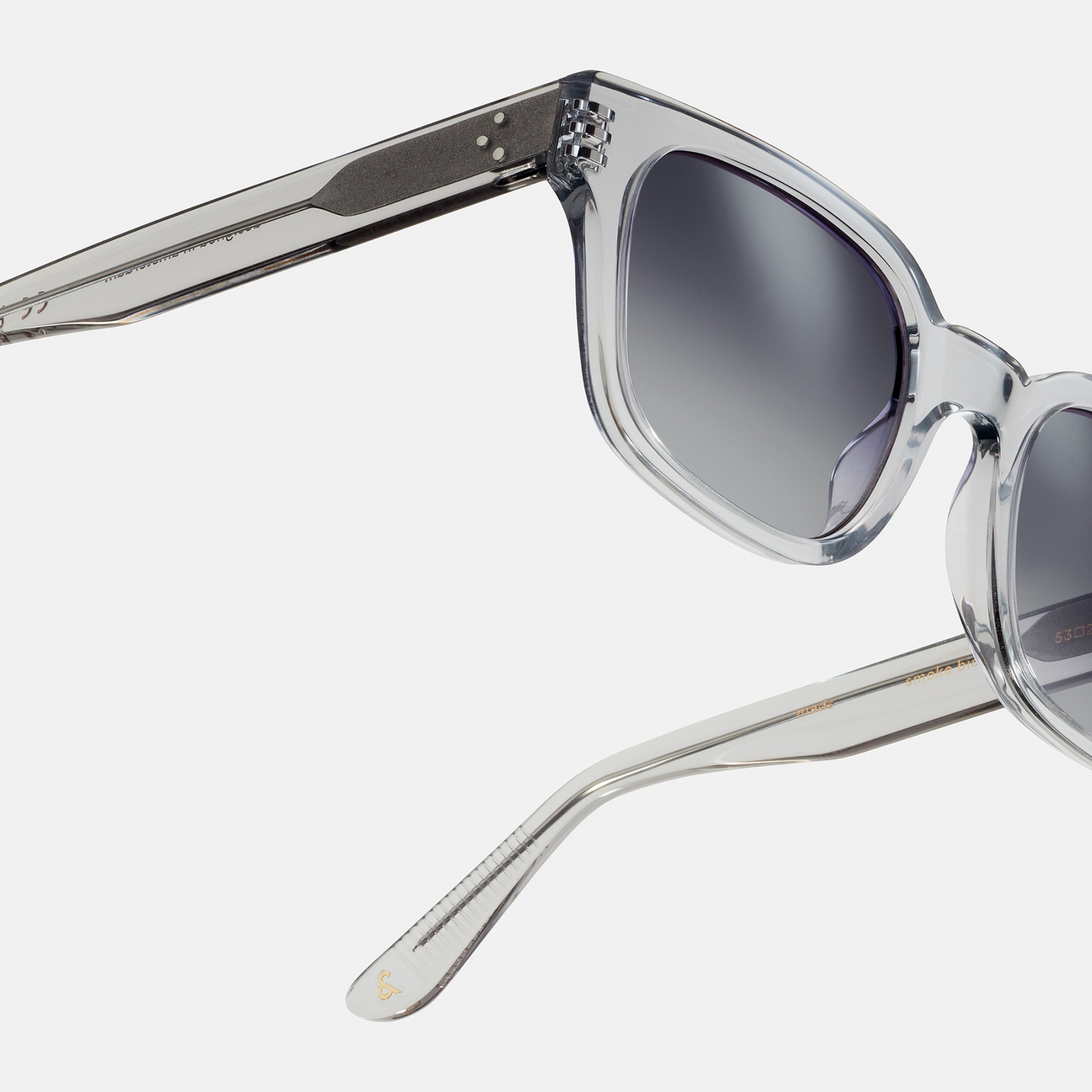 Ace & Tate Sonnenbrillen | Rechteckig Acetat in Transparent, Grau