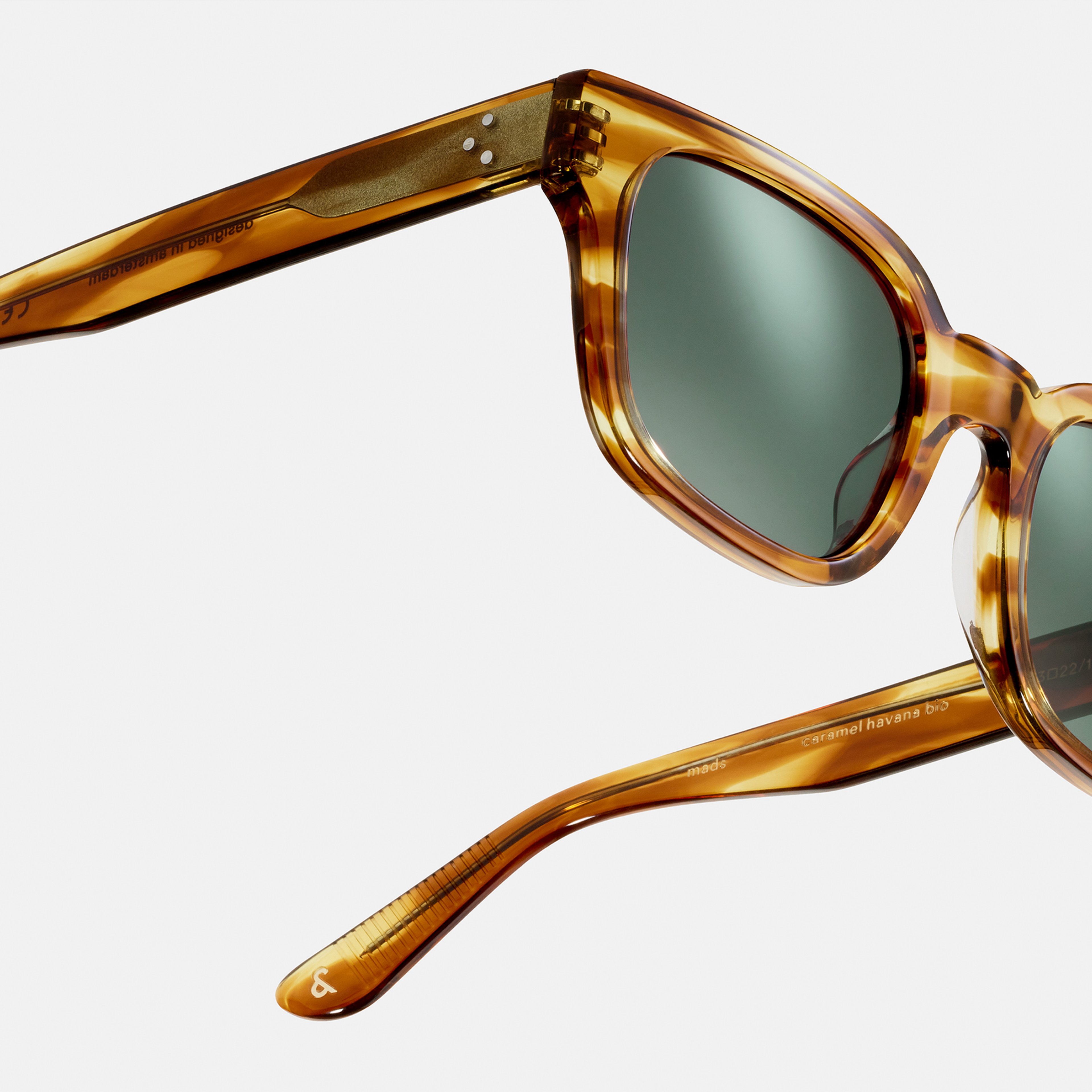Ace & Tate Sonnenbrillen | Rechteckig Acetat in Braun, Orange