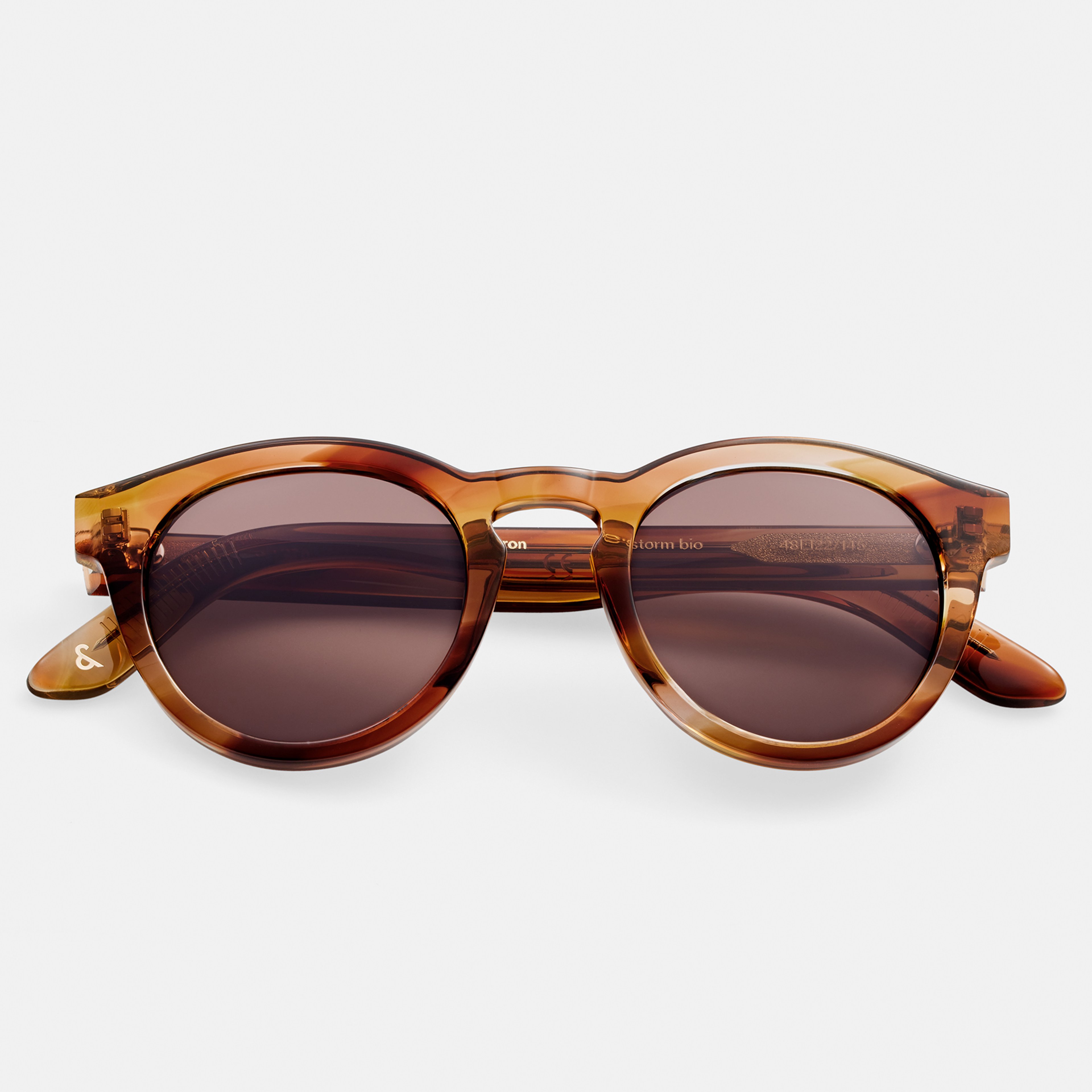 Ace & Tate Sonnenbrillen | Rund Acetat in Braun, Rot