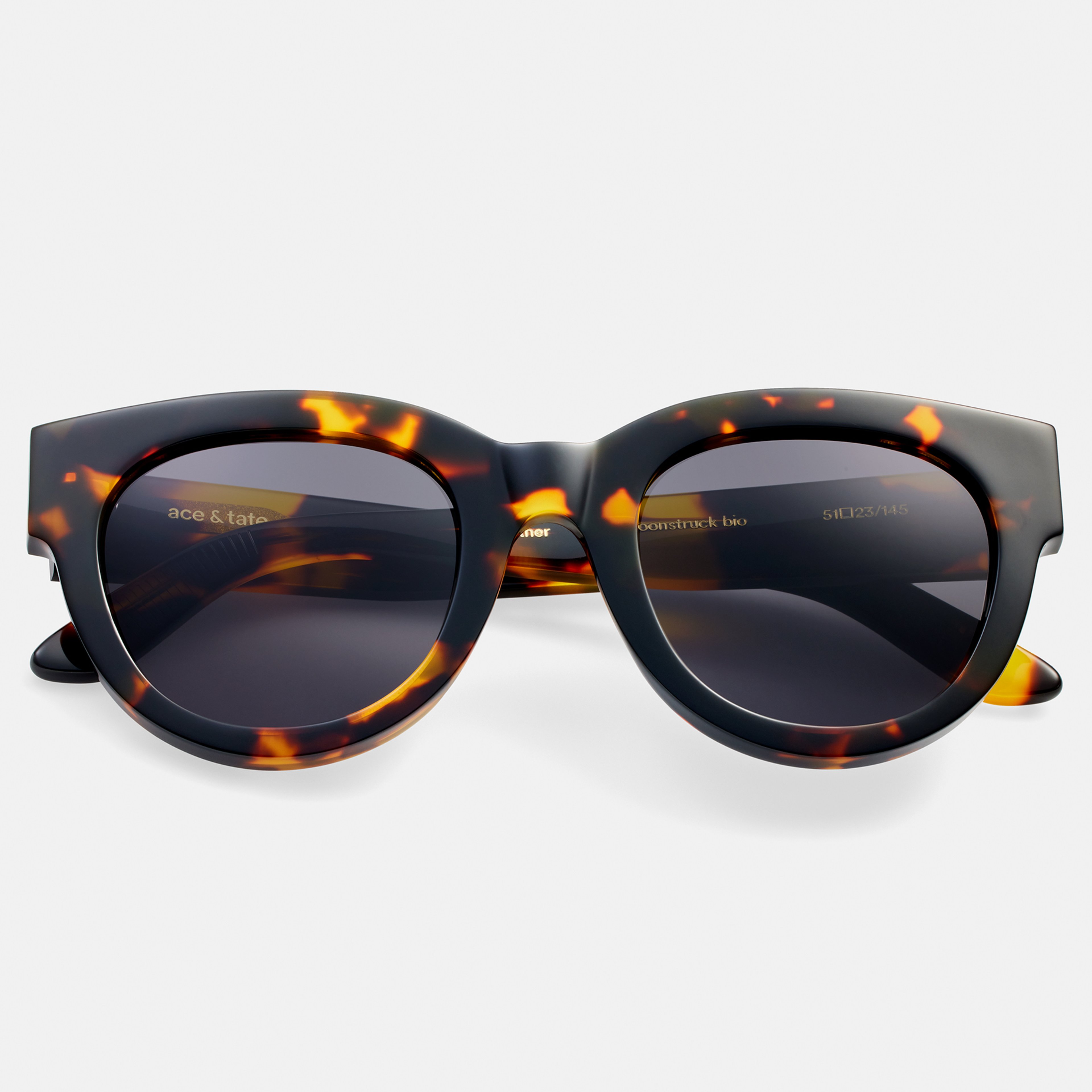 Ace & Tate Sunglasses | Round Acetate in Black, Brown, Yellow