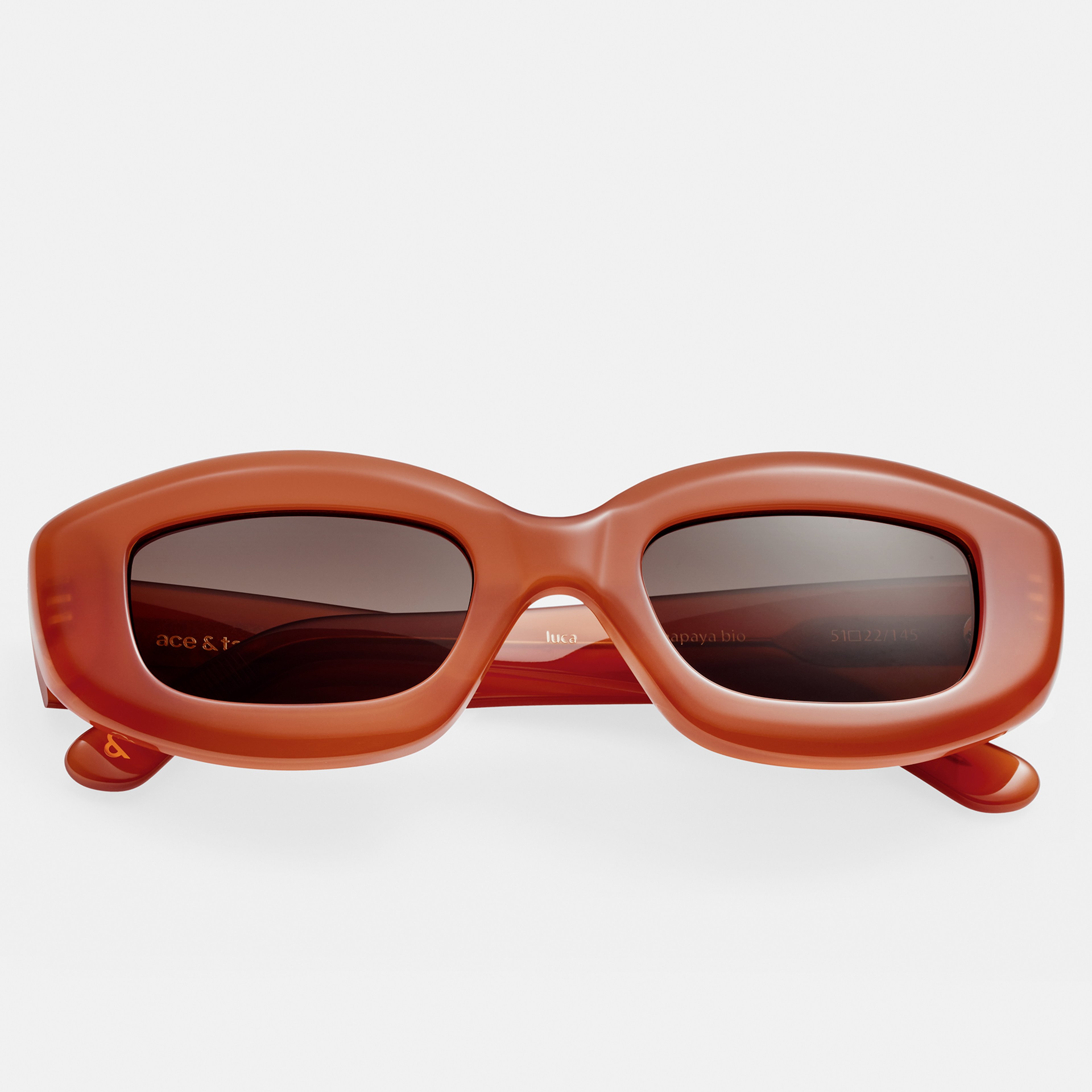 Ace & Tate Sunglasses | Rectangle Acetate in Orange