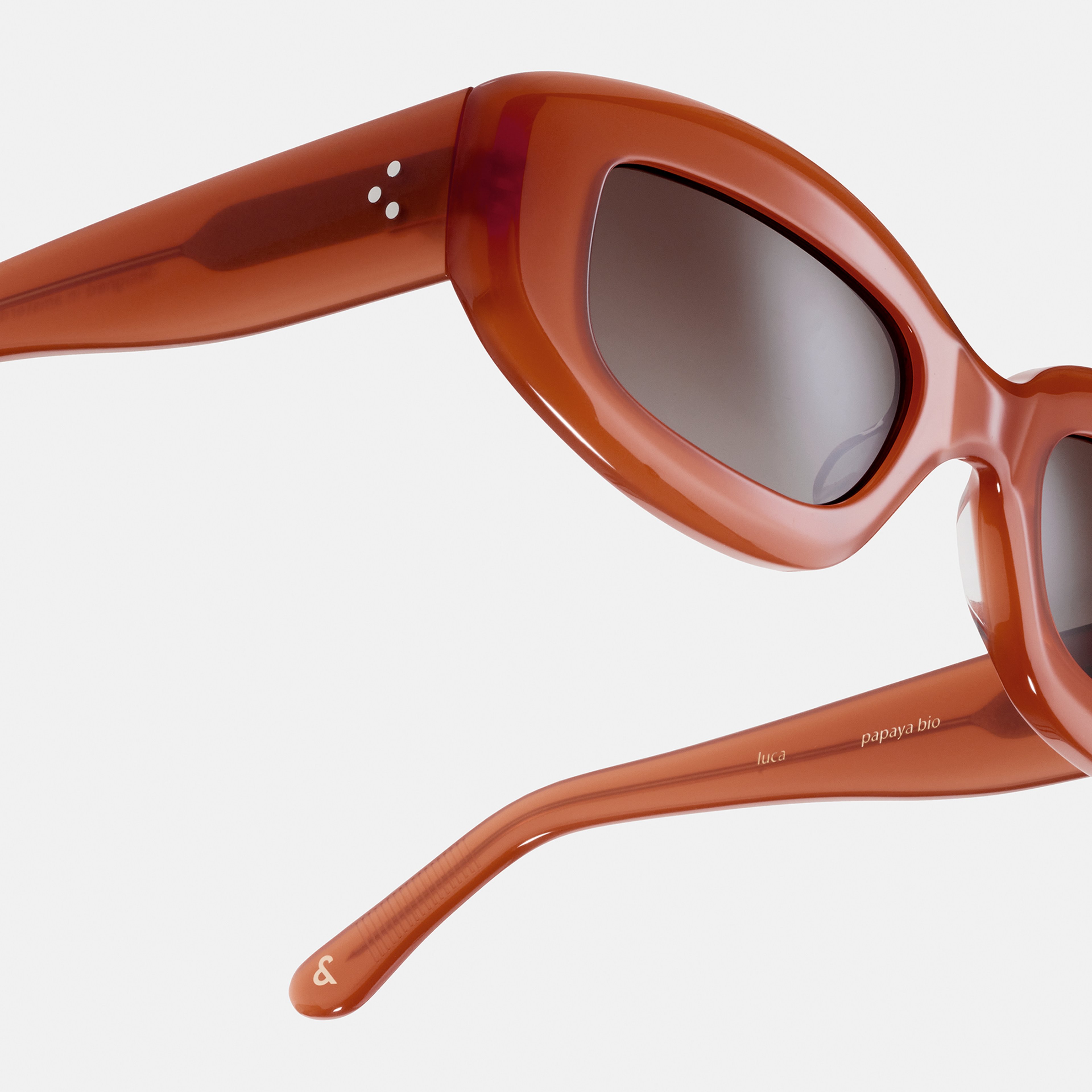Ace & Tate Sunglasses | Rectangle Acetate in Orange