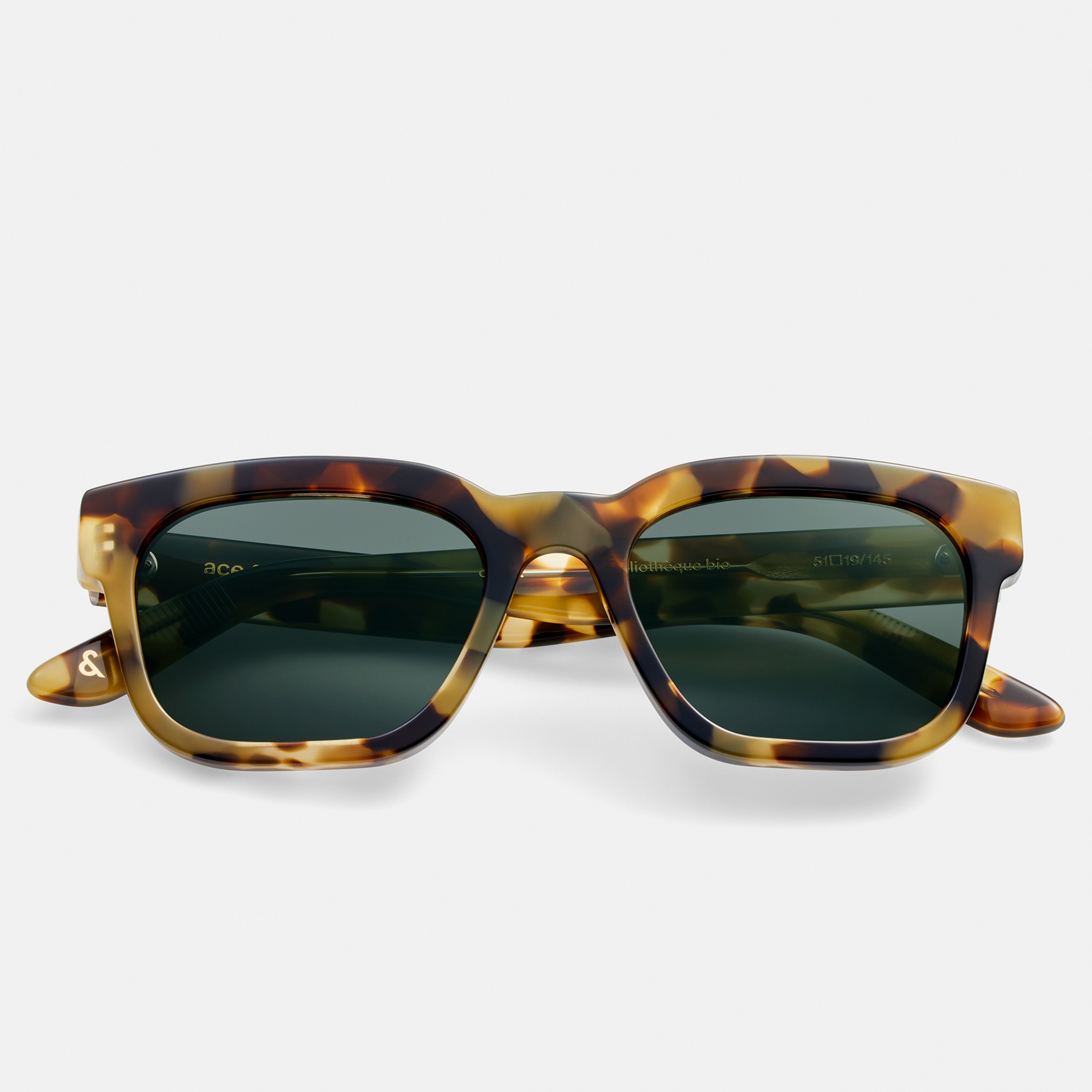 Ace & Tate Sunglasses | Rectangle Acetate in Brown, Yellow