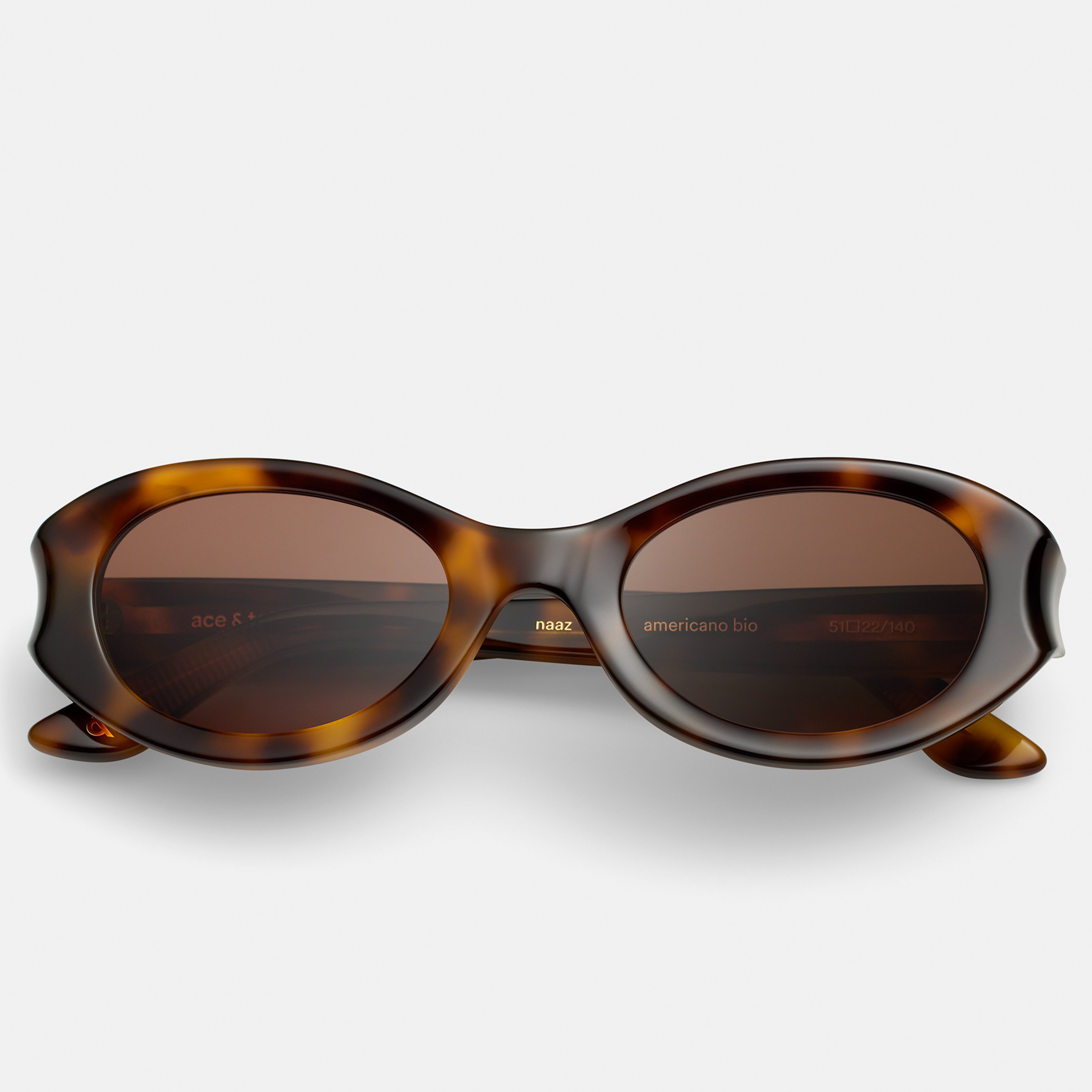 Ace & Tate Sunglasses | Oval Acetate in Black, Brown