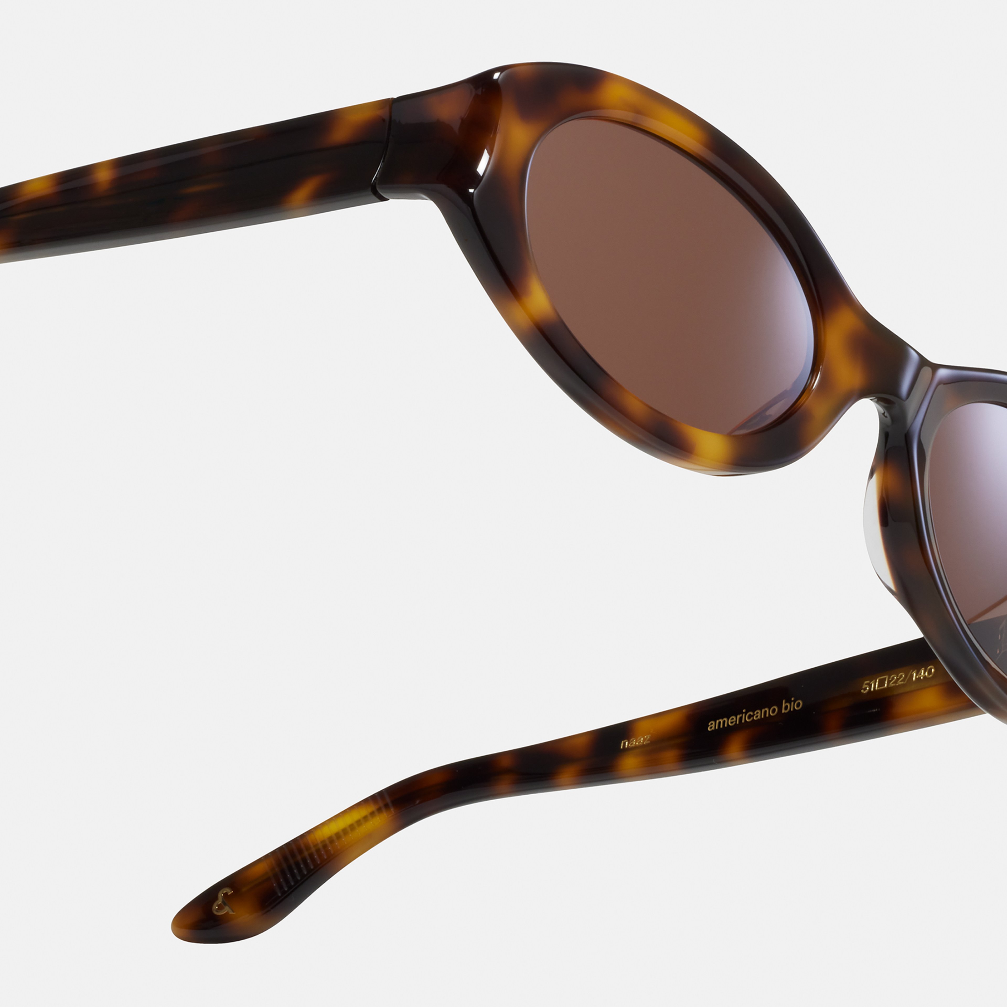 Ace & Tate Sunglasses | Oval Acetate in Black, Brown